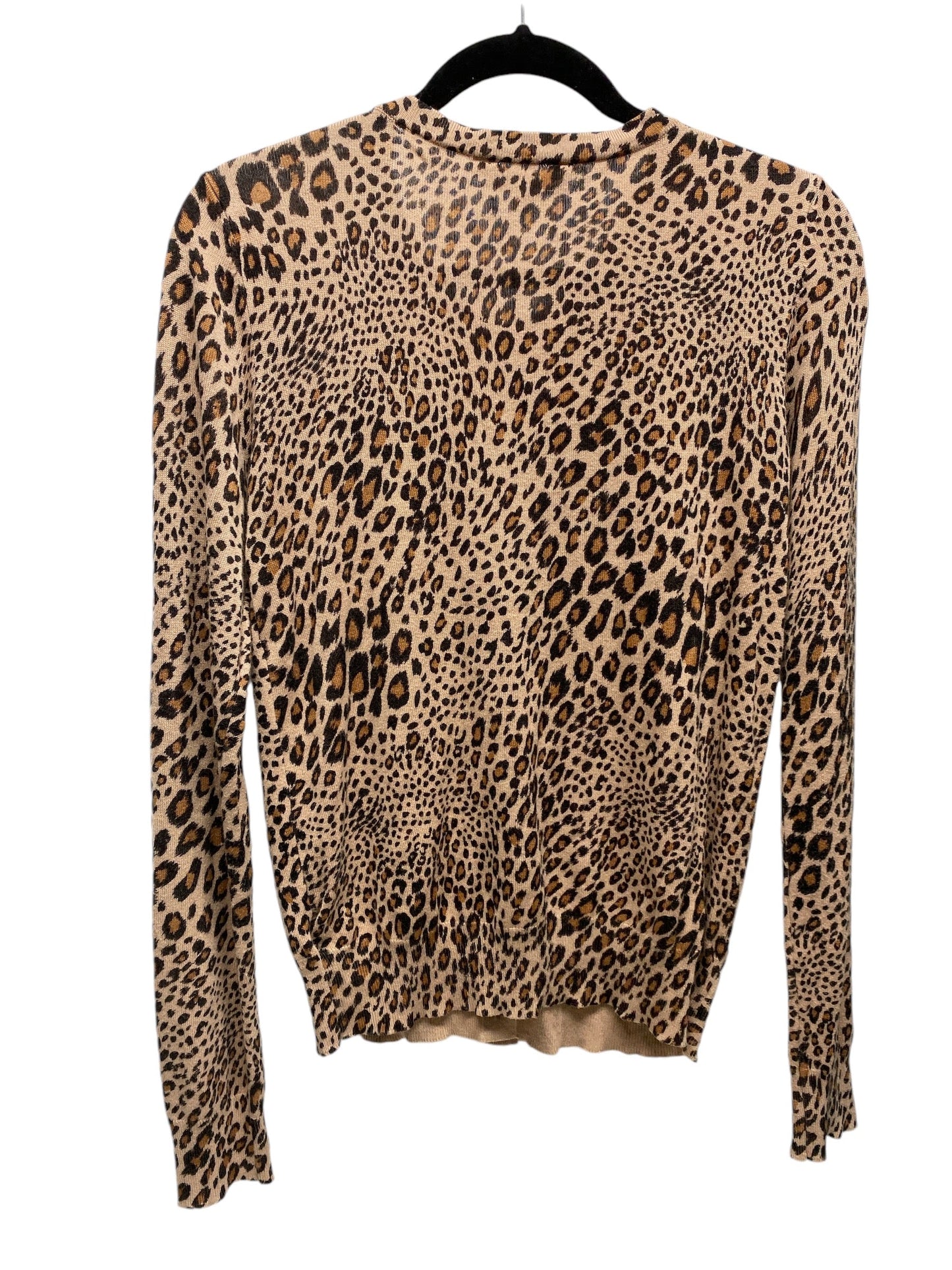 Cardigan By Time And Tru In Animal Print, Size: S