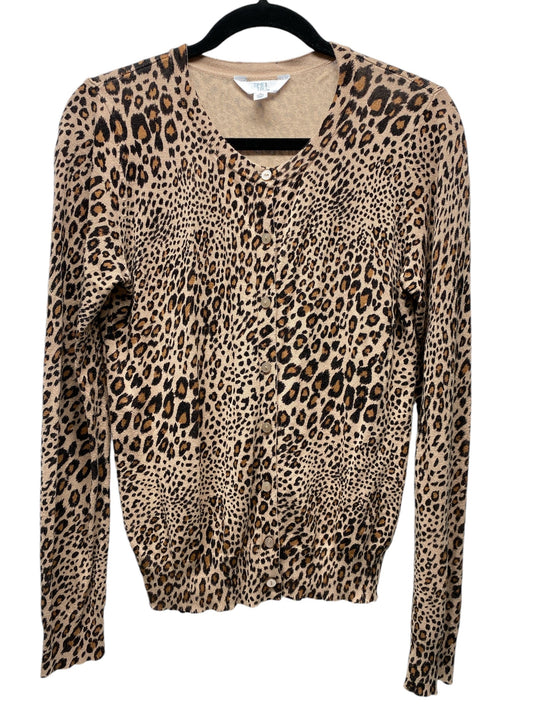 Cardigan By Time And Tru In Animal Print, Size: S