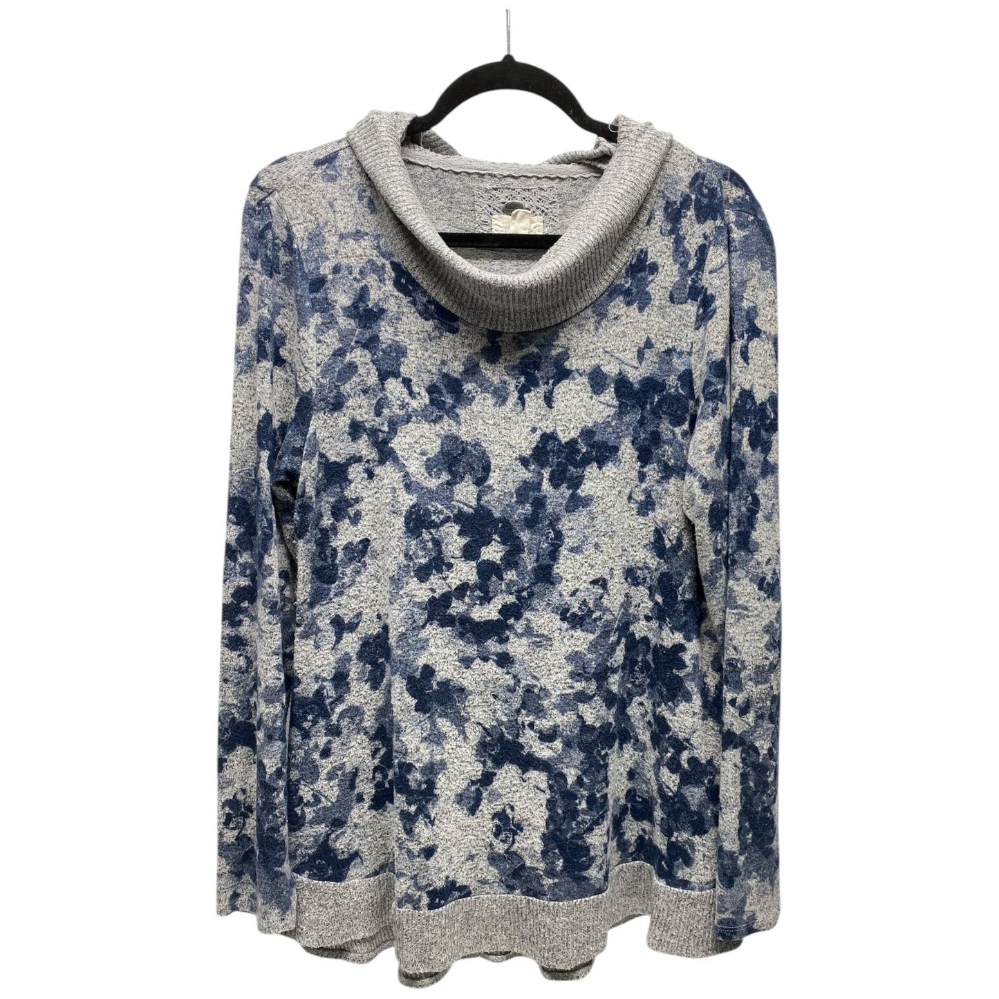 Top Long Sleeve By Cupio In Blue & Grey, Size: L