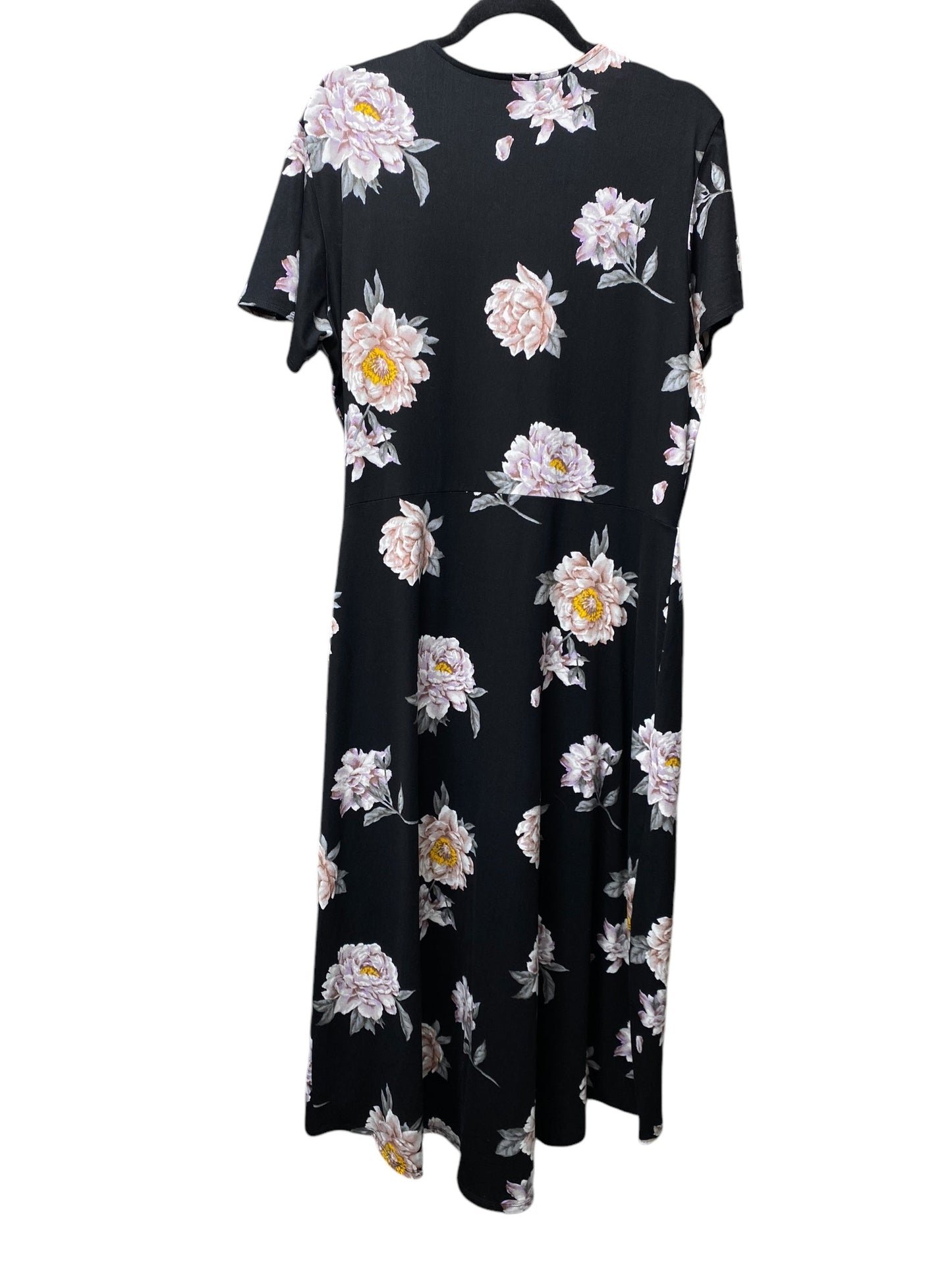 Dress Casual Midi By Apt 9 In Floral Print, Size: Xl