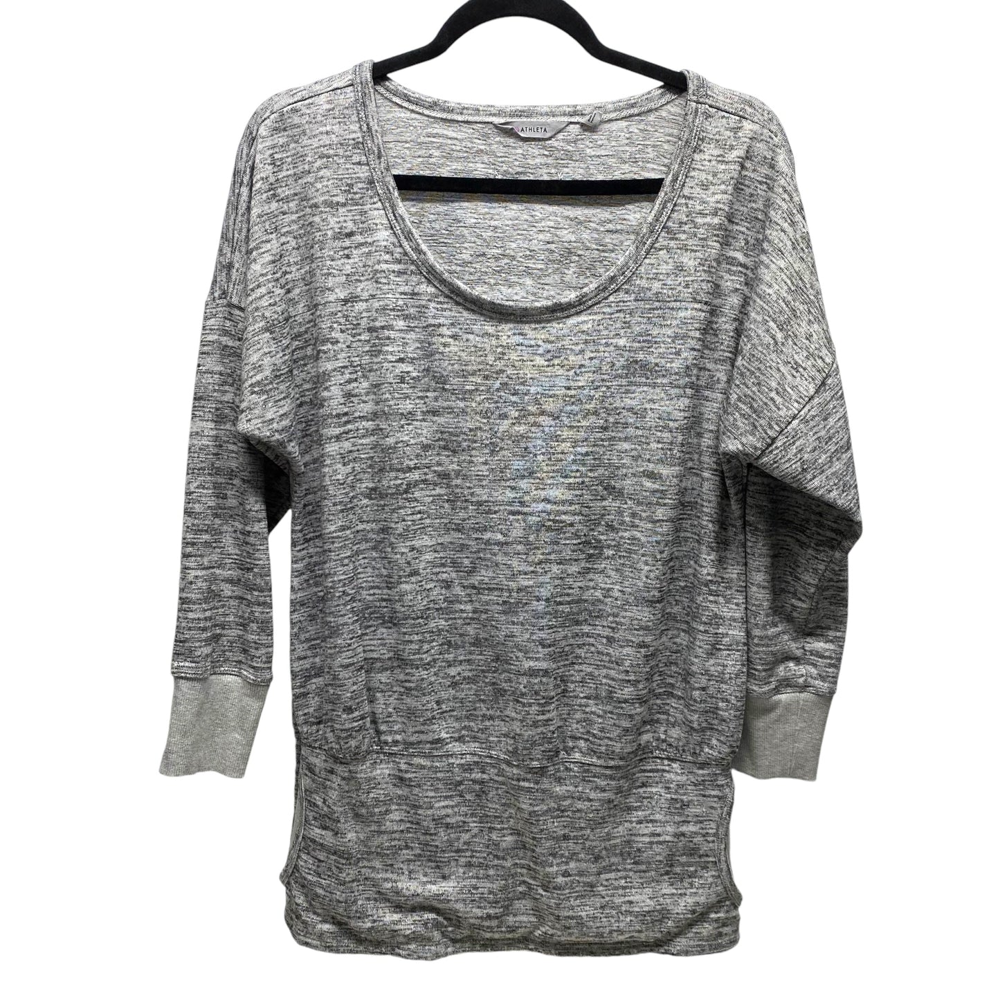 Top Long Sleeve By Athleta In Grey, Size: M