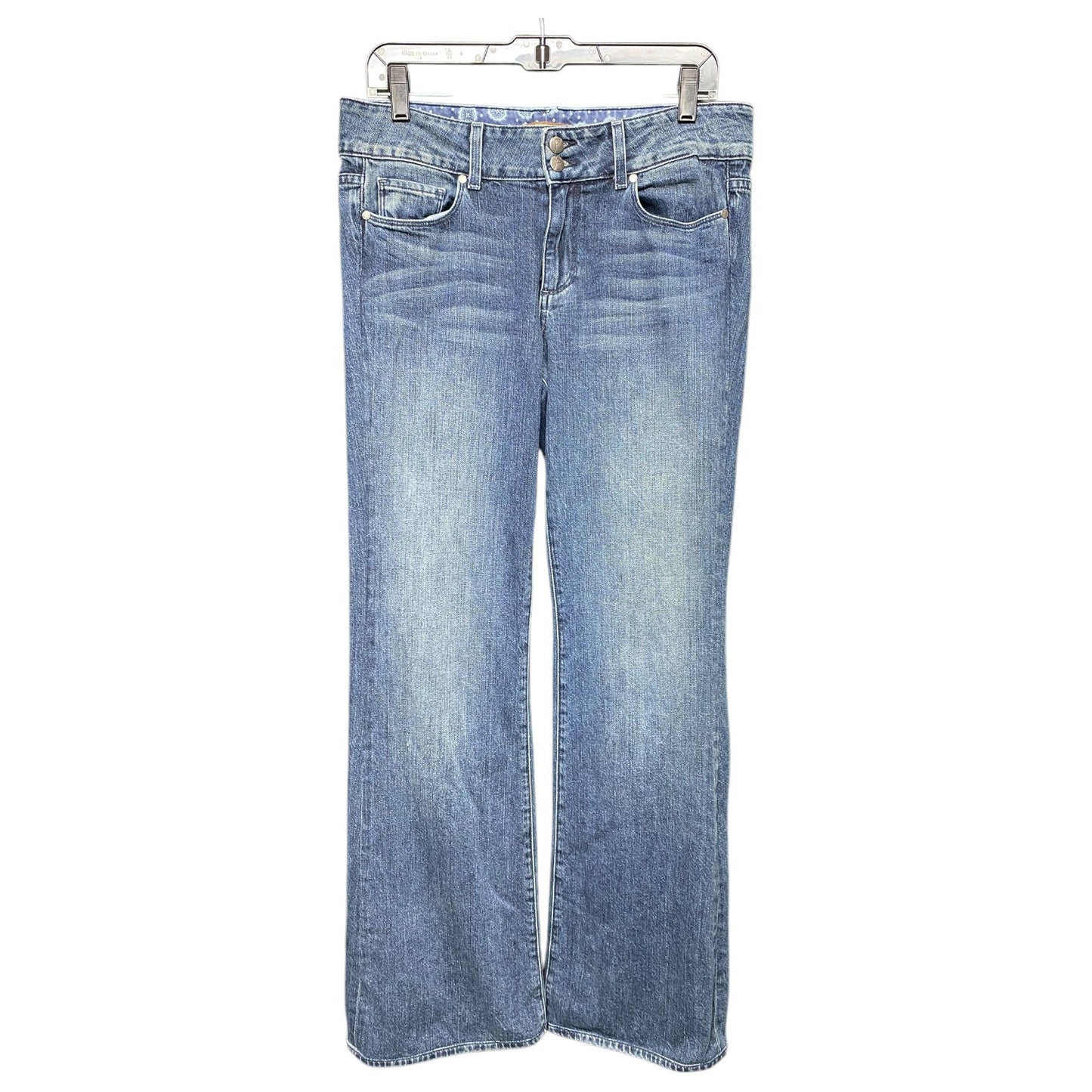 Jeans Flared By Paige In Blue Denim, Size: 10