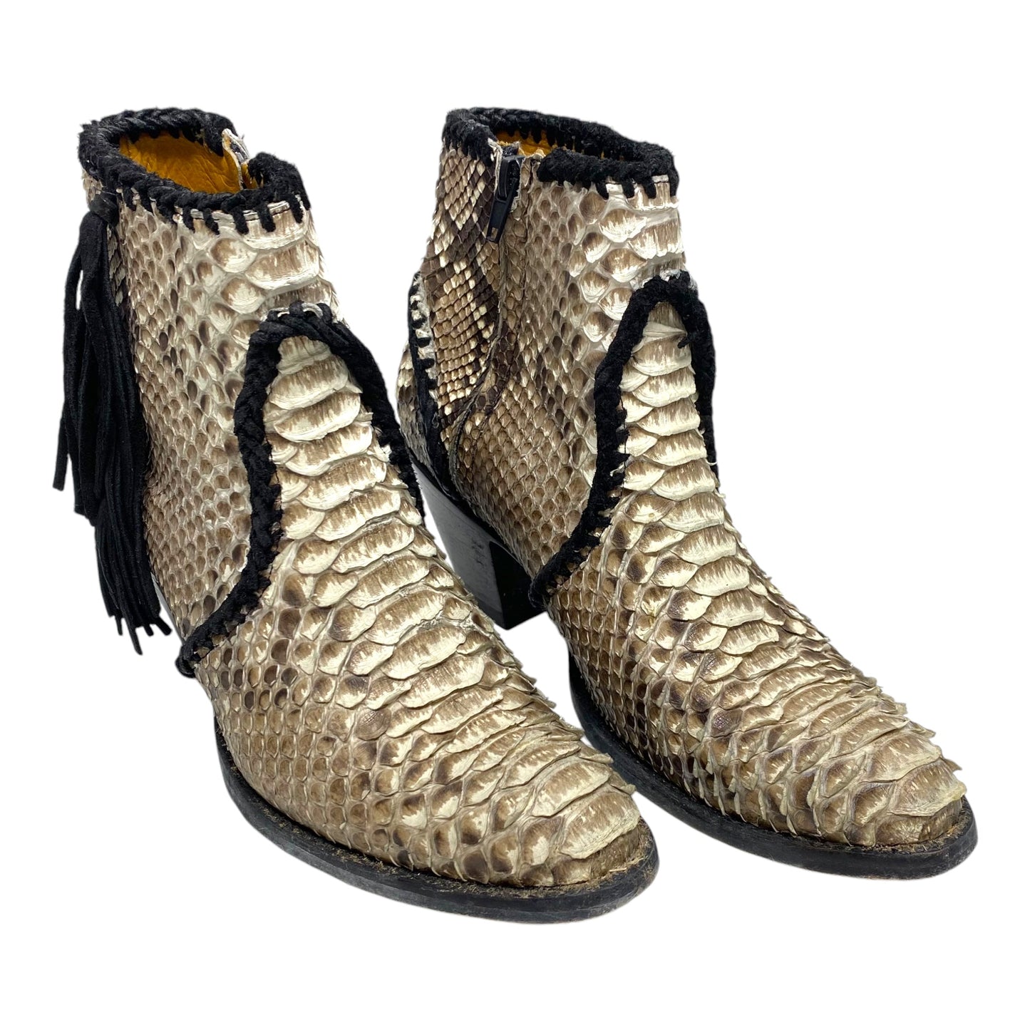 Boots Ankle Heels By Old Gringo In Animal Print, Size: 8