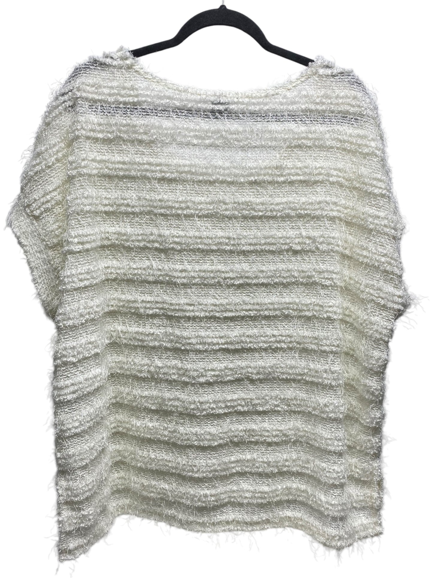 Sweater Short Sleeve By H&m In White, Size: L