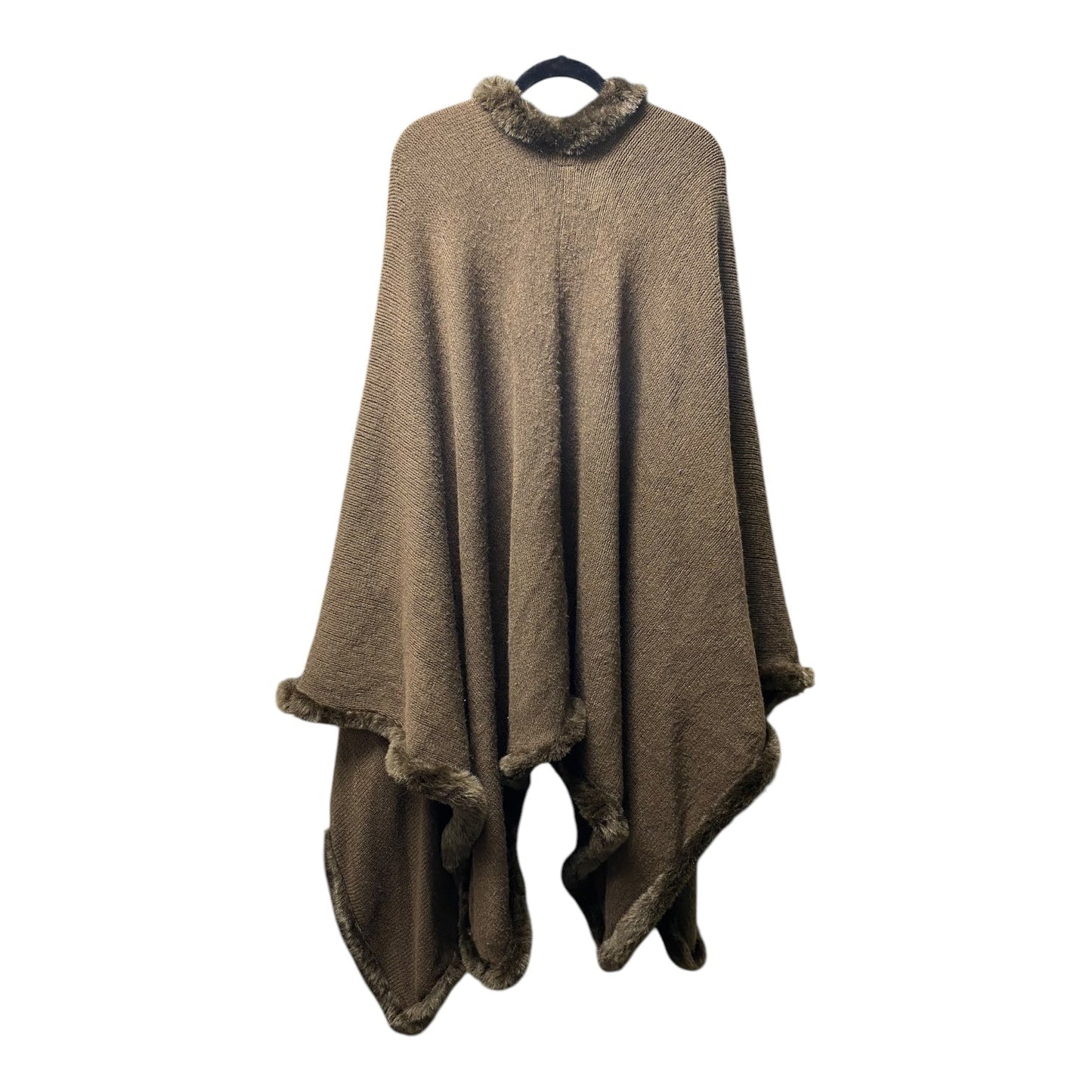 Poncho By Clothes Mentor In Brown, Size: Osfm