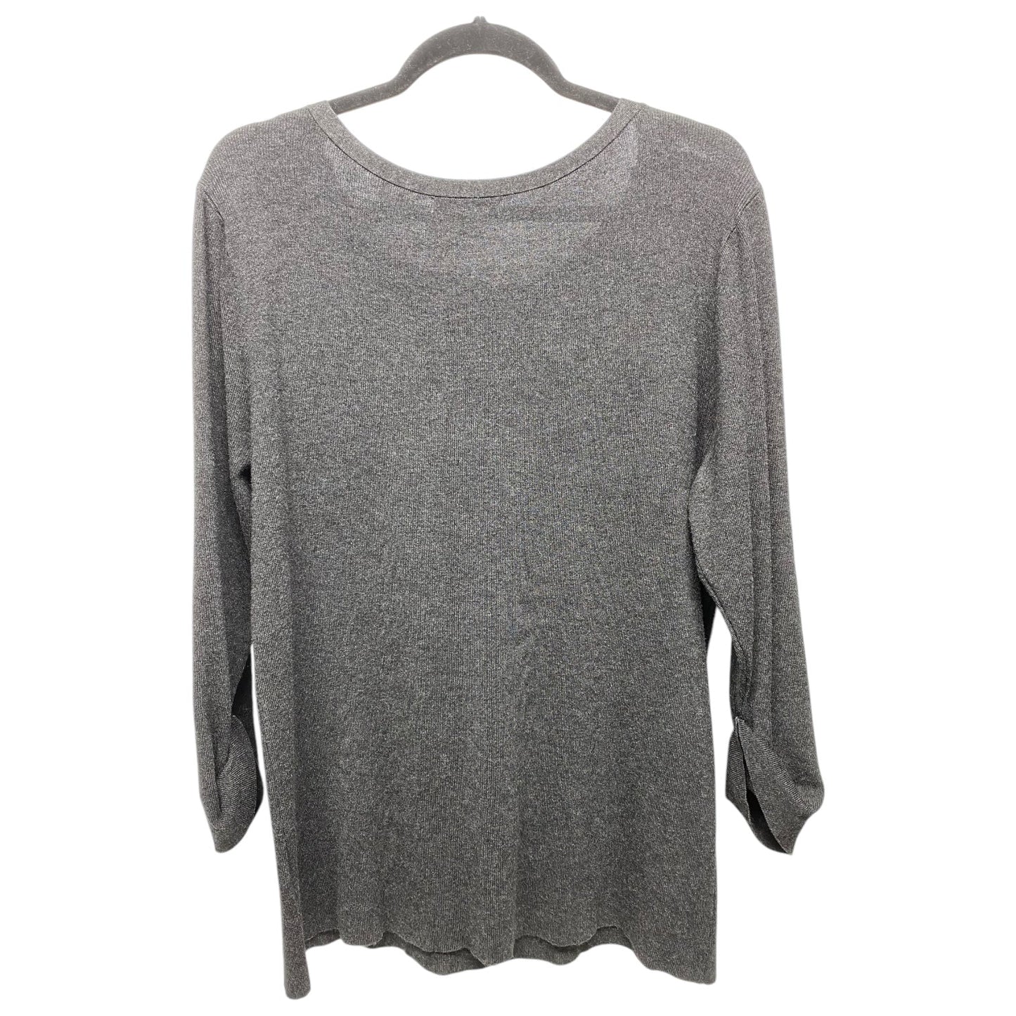 Top Long Sleeve Basic By Roz And Ali In Black, Size: 1x