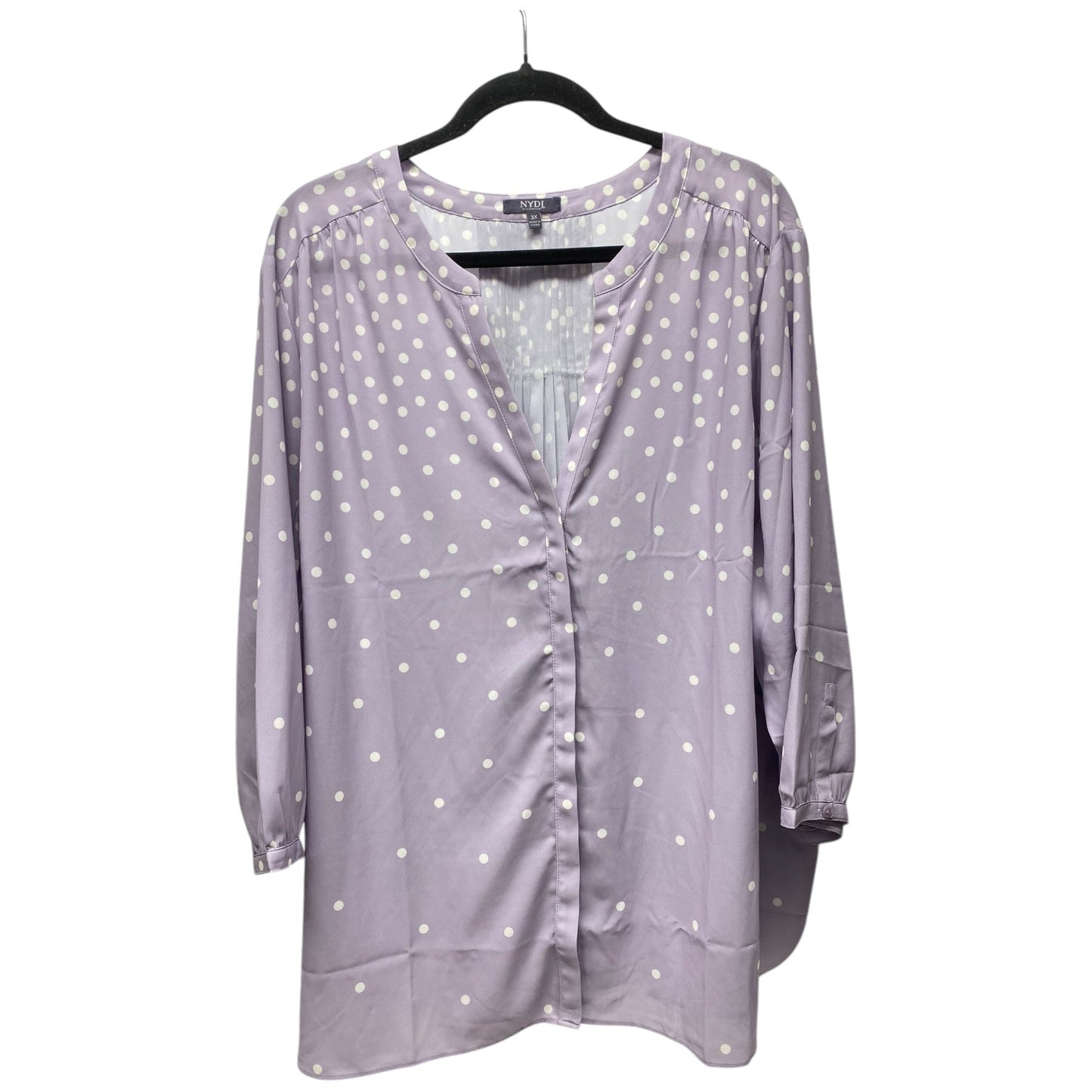 Top Long Sleeve By Not Your Daughters Jeans In Polkadot Pattern, Size: 3x