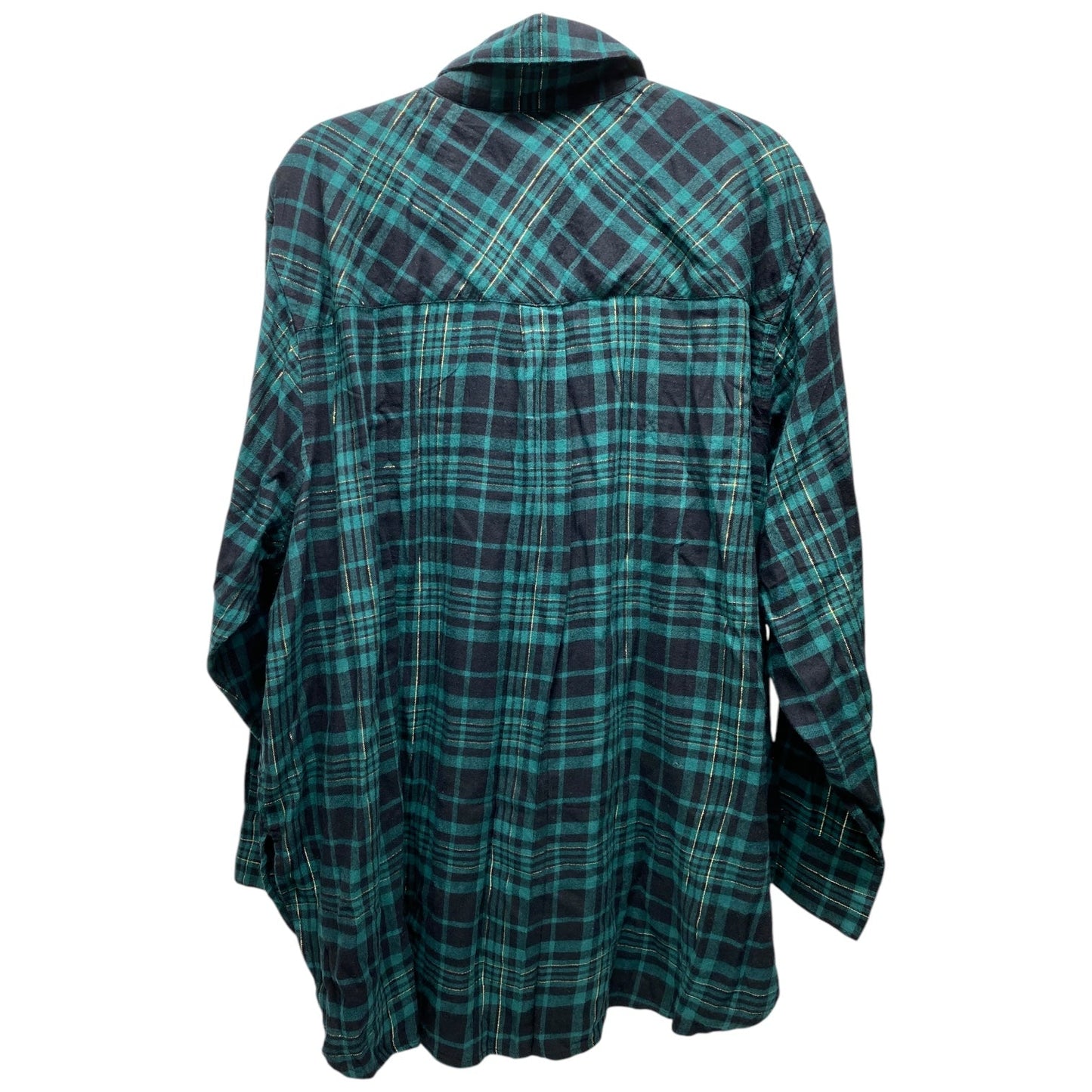 Top Long Sleeve By Lane Bryant In Plaid Pattern, Size: 3x