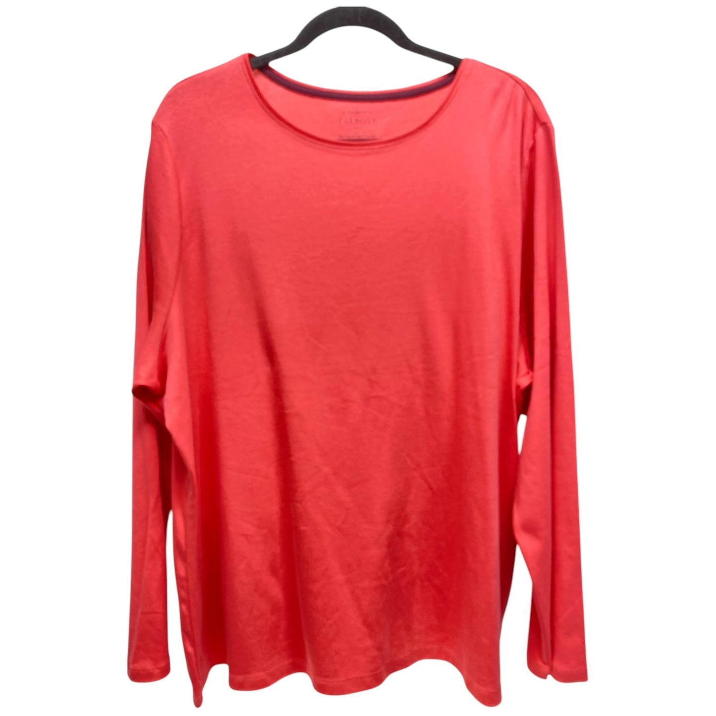 Top Long Sleeve By Talbots In Coral, Size: 3x