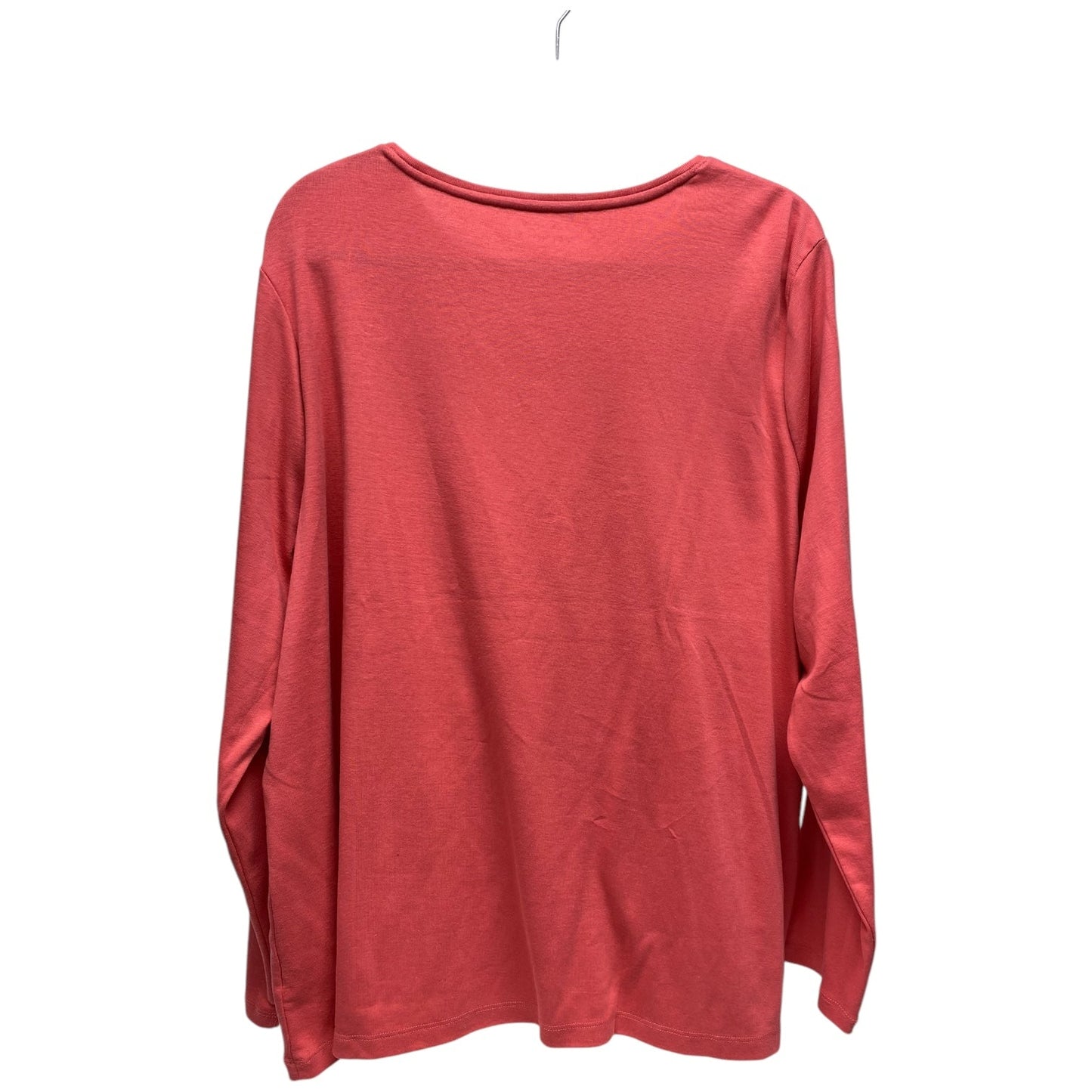 Top Long Sleeve By Talbots In Coral, Size: 3x