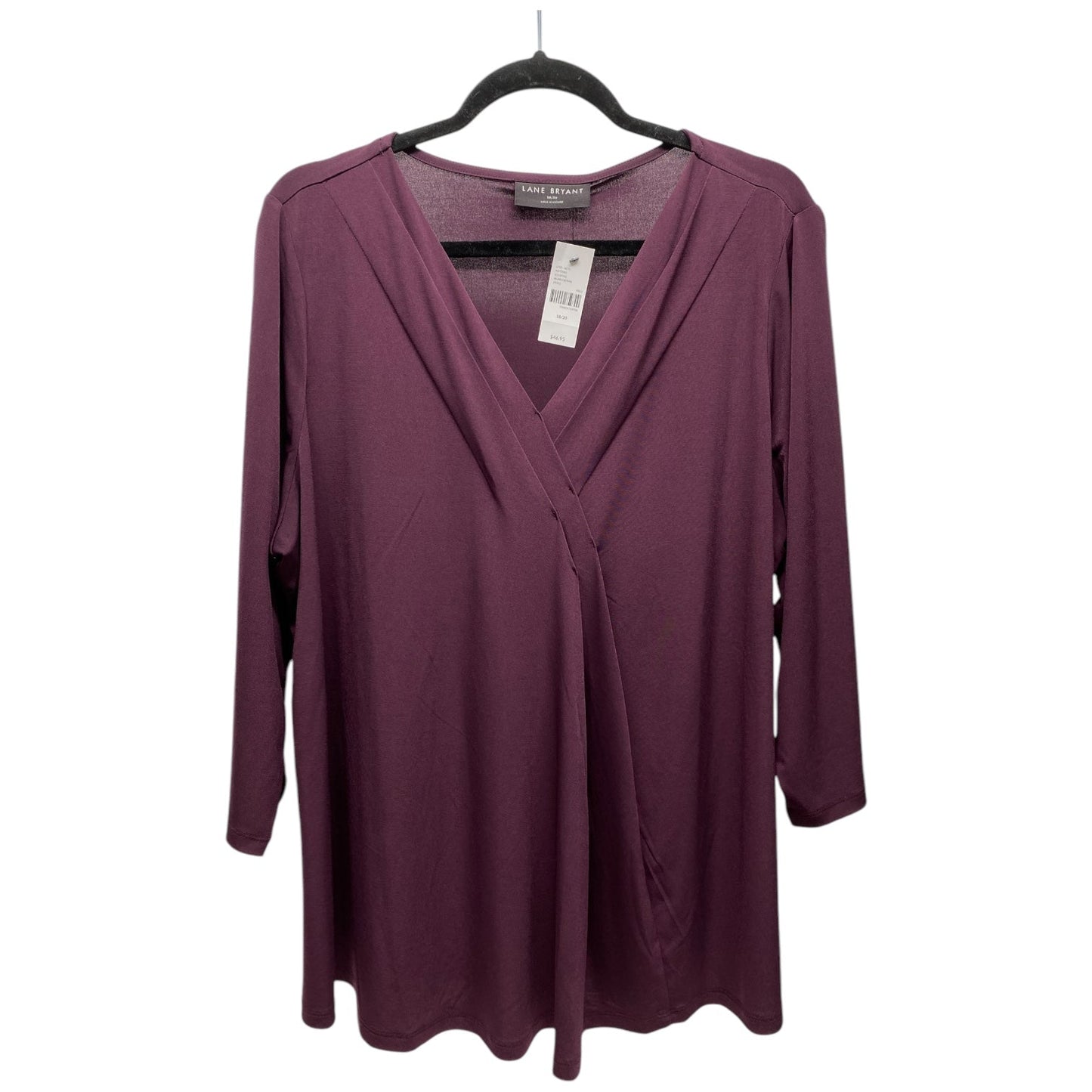 Top 3/4 Sleeve By Lane Bryant In Purple, Size: 20