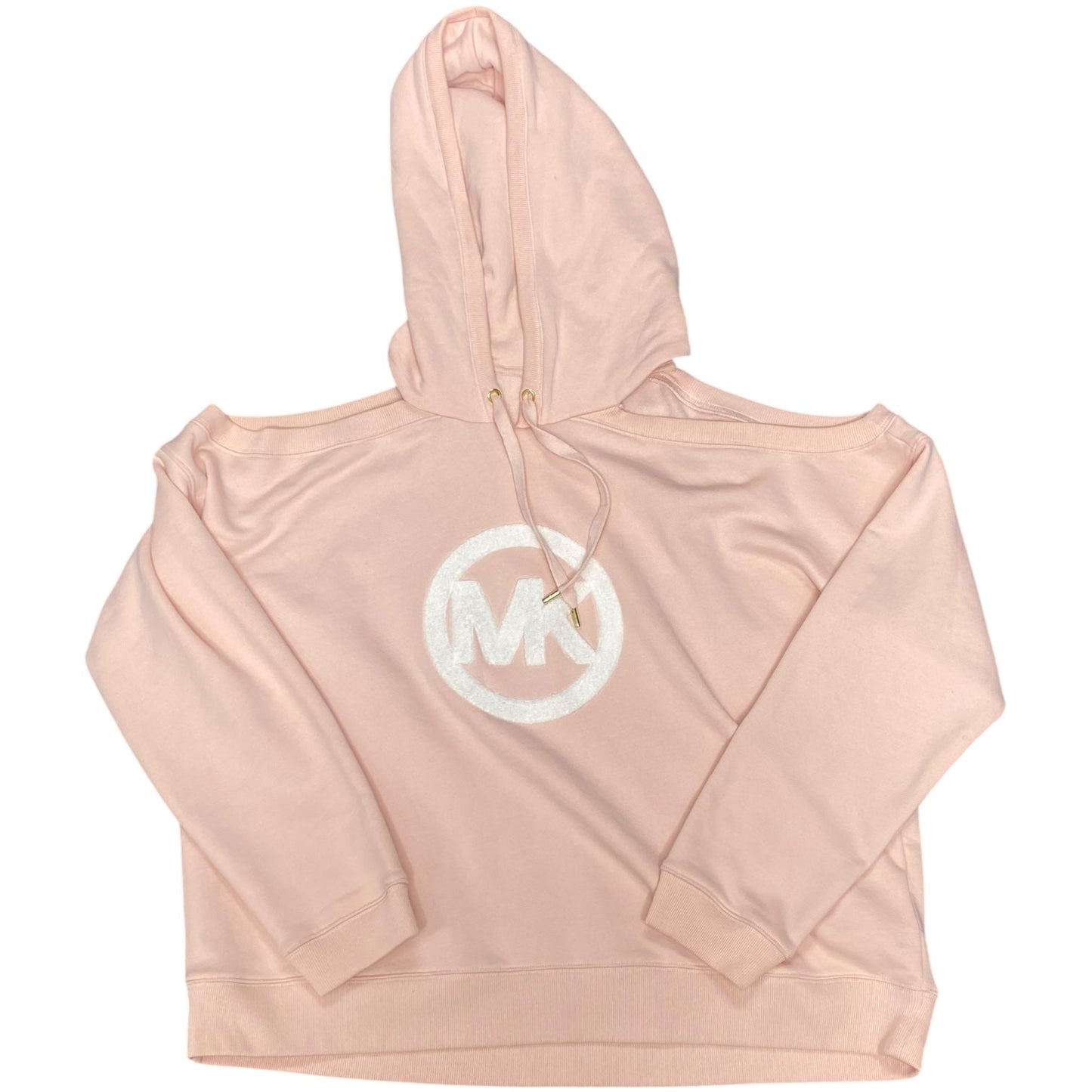 Athletic Sweatshirt Hoodie By Michael Kors In Pink, Size: Xl