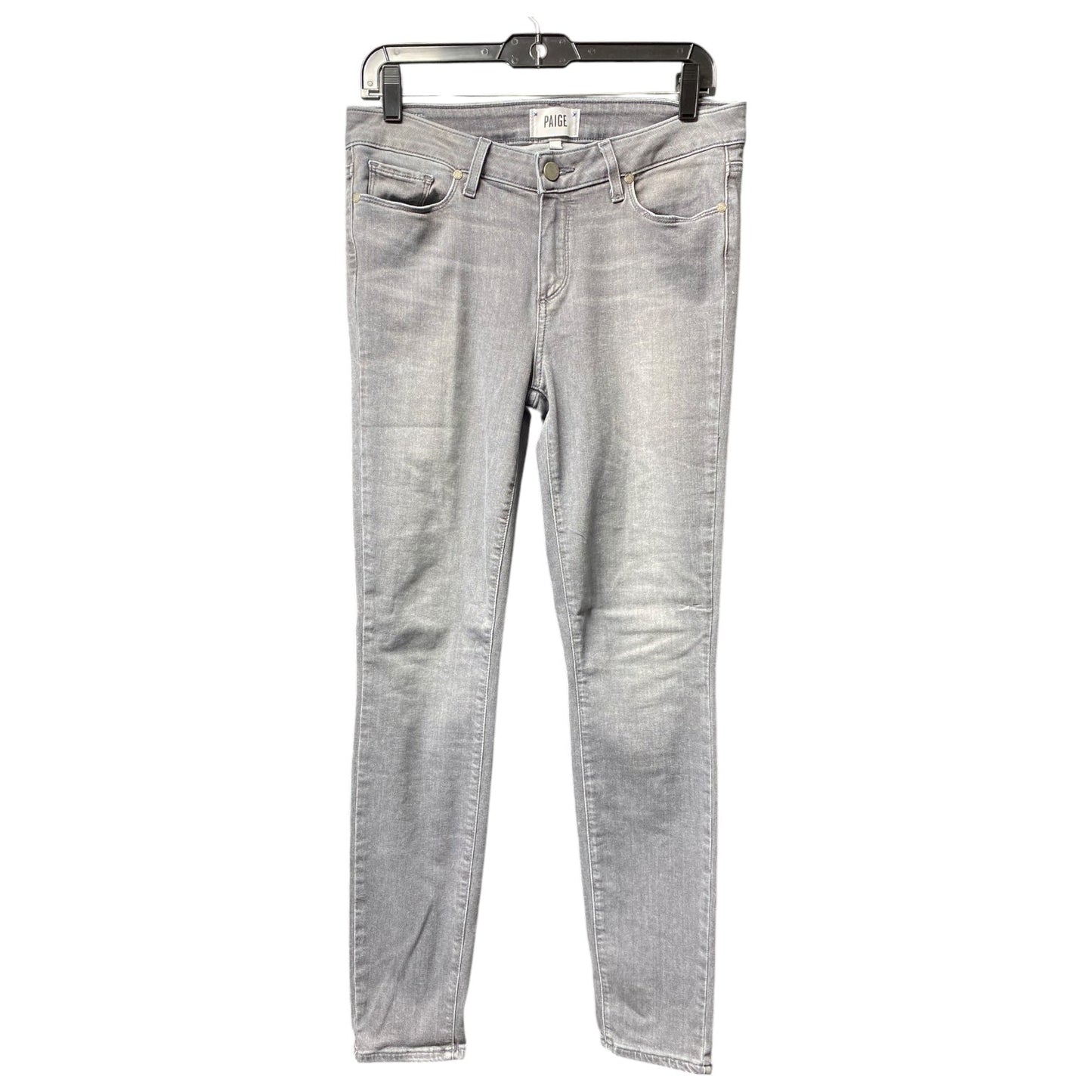 Jeans Skinny By Paige In Grey, Size: 10