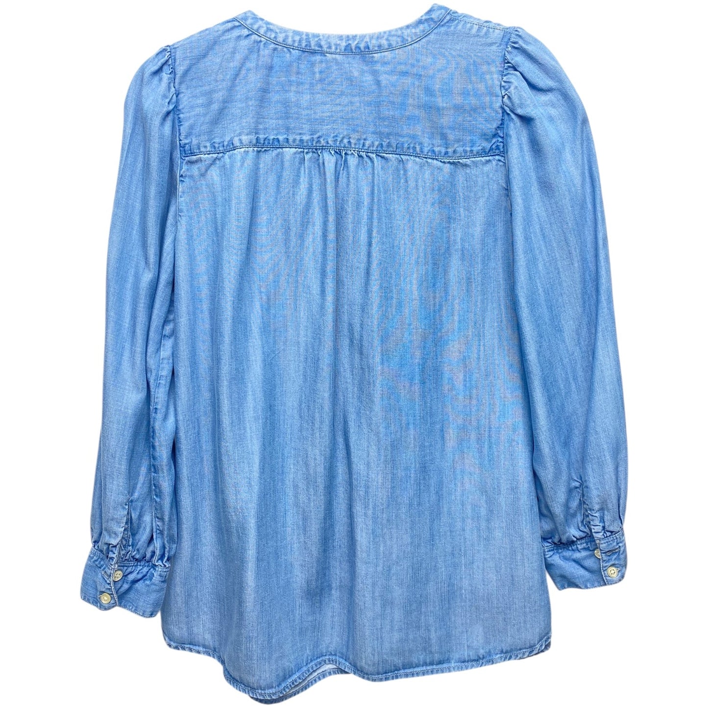 Top Long Sleeve By Talbots In Blue Denim, Size: Lp