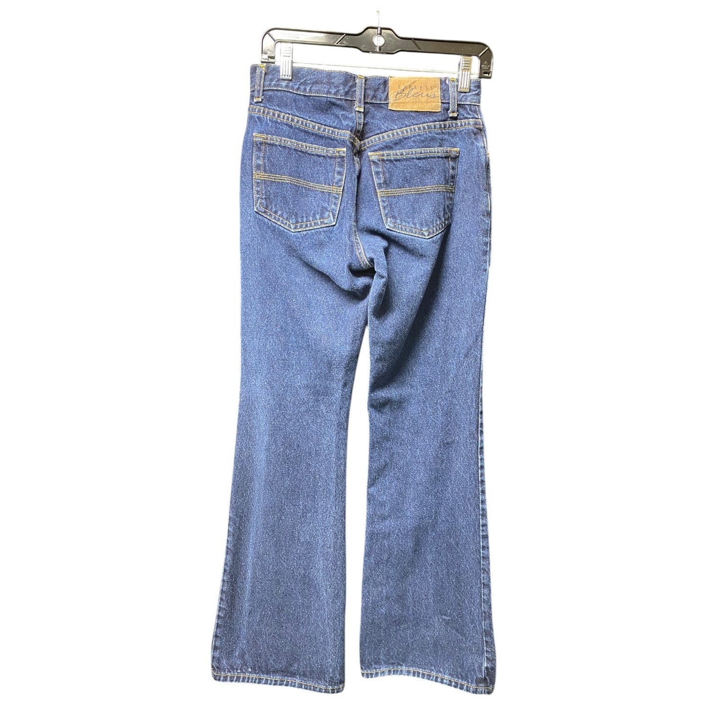 Jeans Boot Cut By Express In Blue Denim, Size: 4