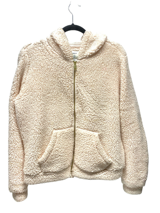 Jacket Fleece By Forever 21 In Cream, Size: M