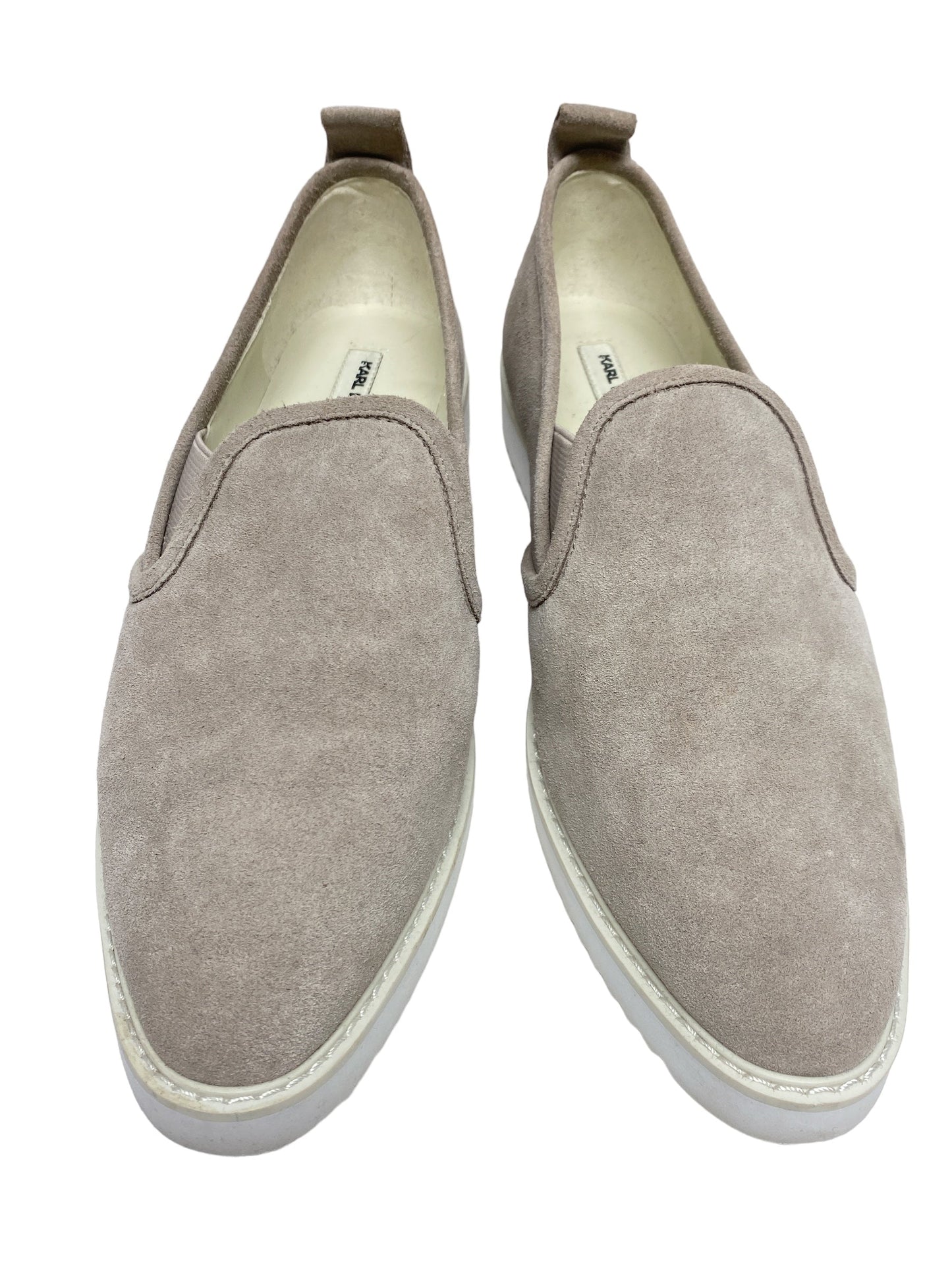 Beige Shoes Flats Karl Lagerfeld, Size 8