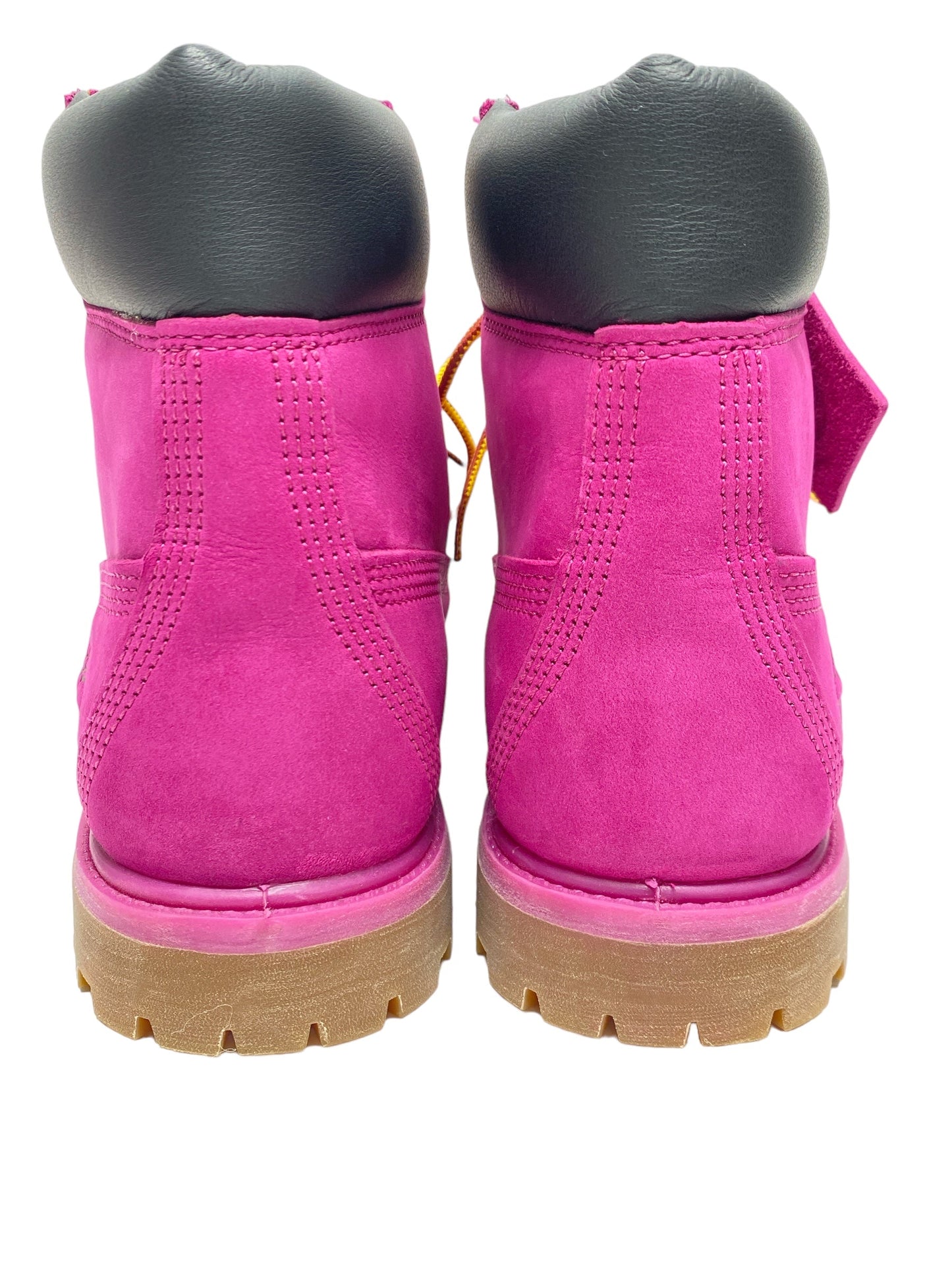 Pink Boots Ankle Heels Timberland, Size 9