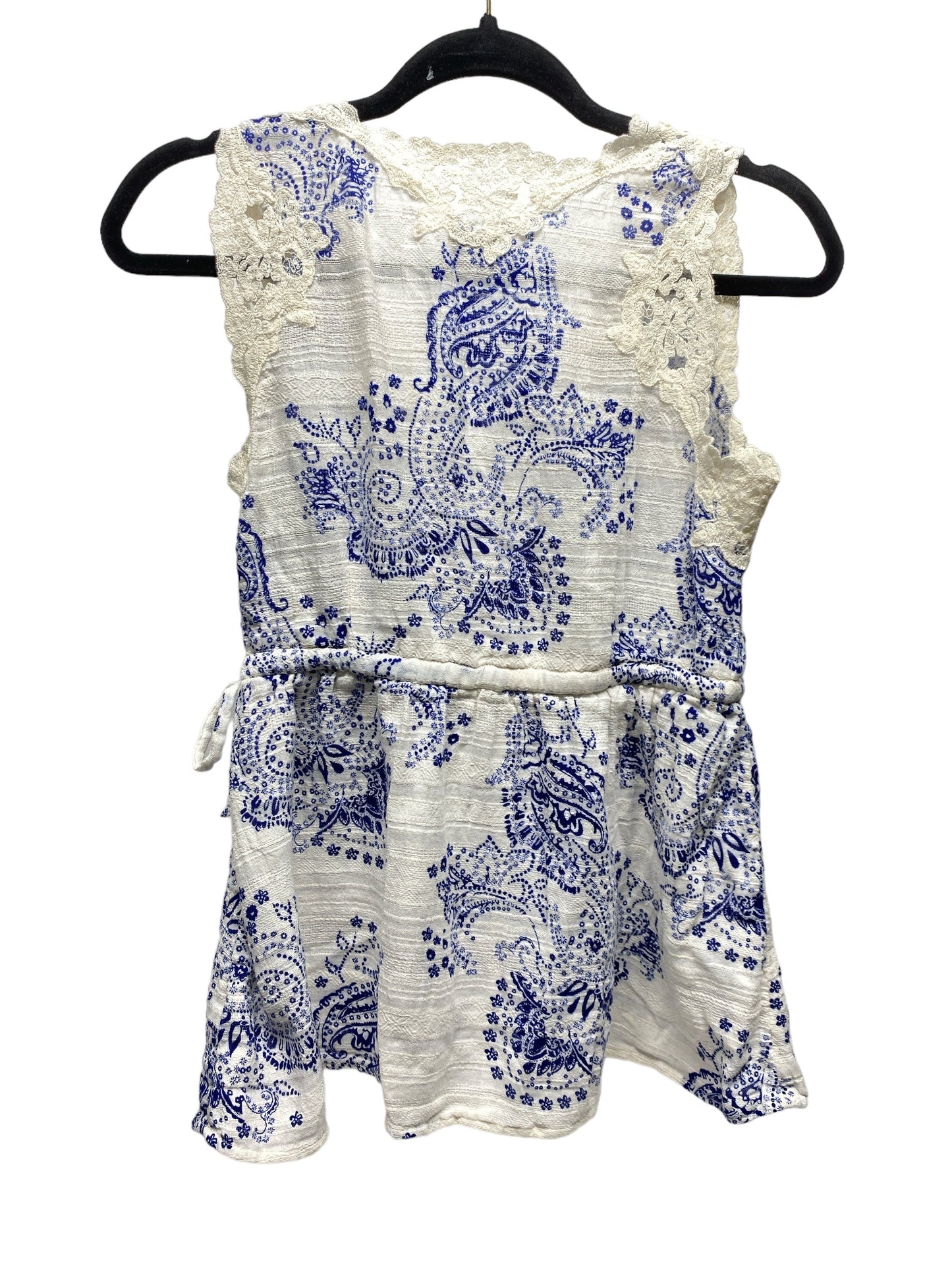 Blue & White Top Sleeveless Cabi, Size S