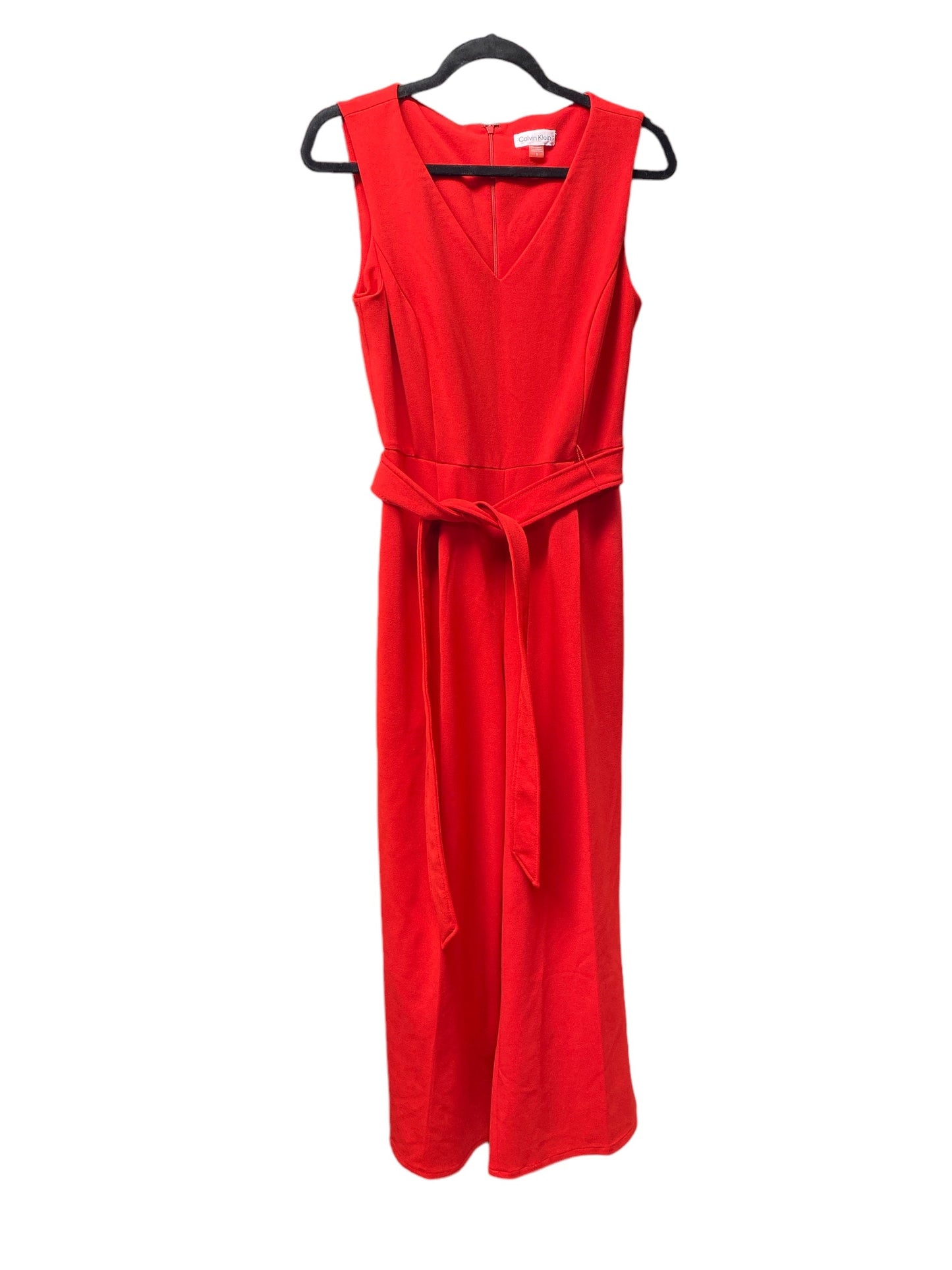 Red Jumpsuit Calvin Klein, Size 8
