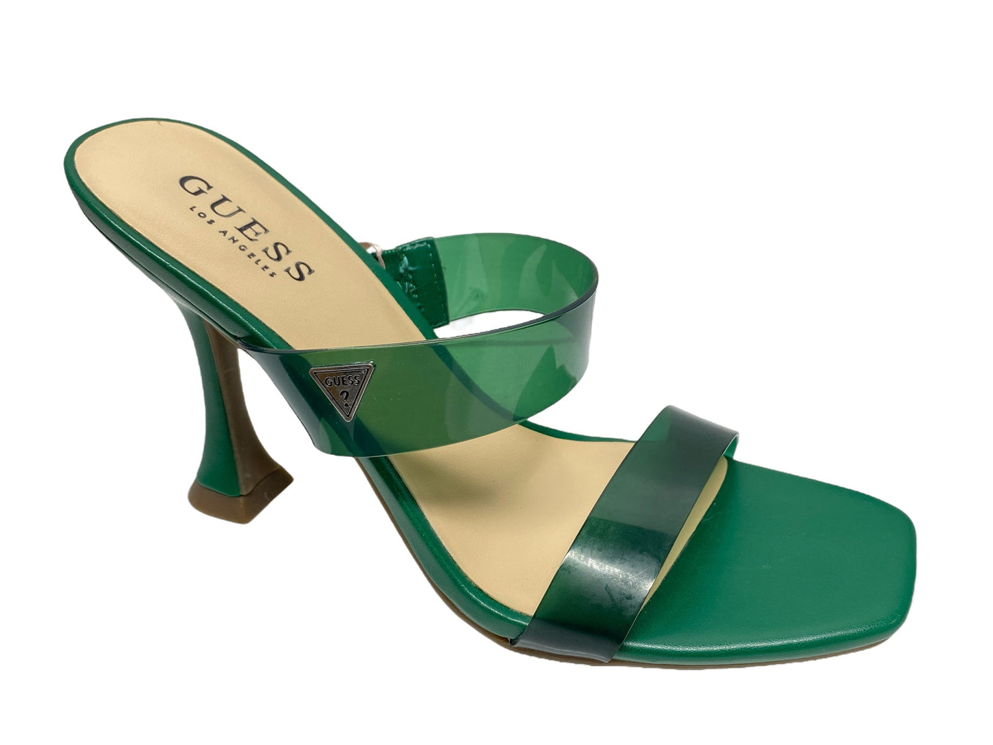 Green Shoes Heels Stiletto Guess, Size 7.5