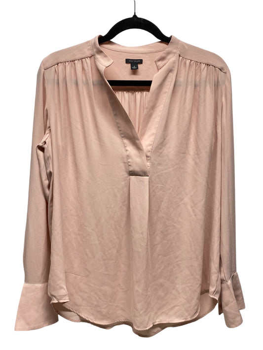 Top Long Sleeve Basic By Ann Taylor In Beige, Size: S