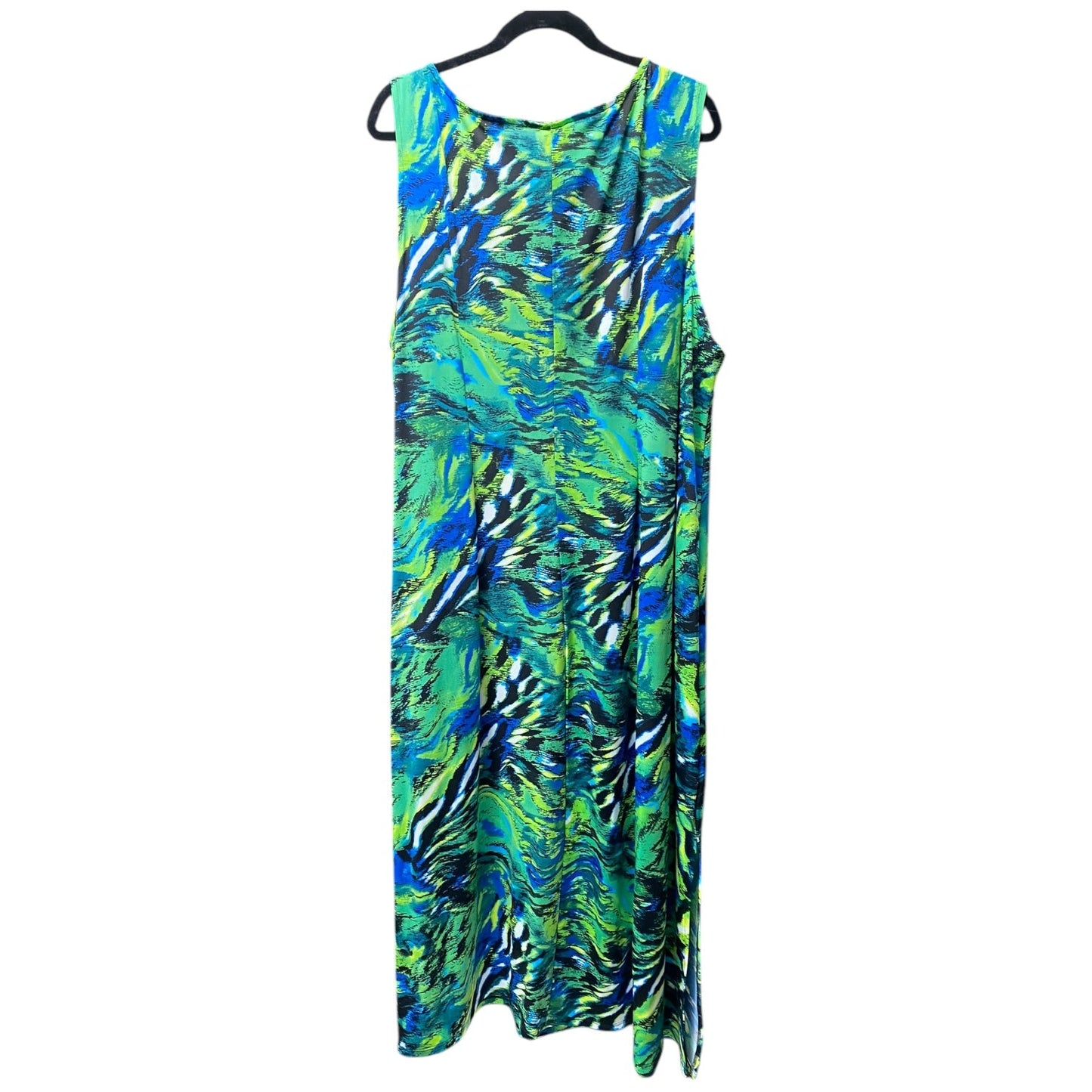 Dress Casual Maxi By Avenue In Blue & Green, Size: 24