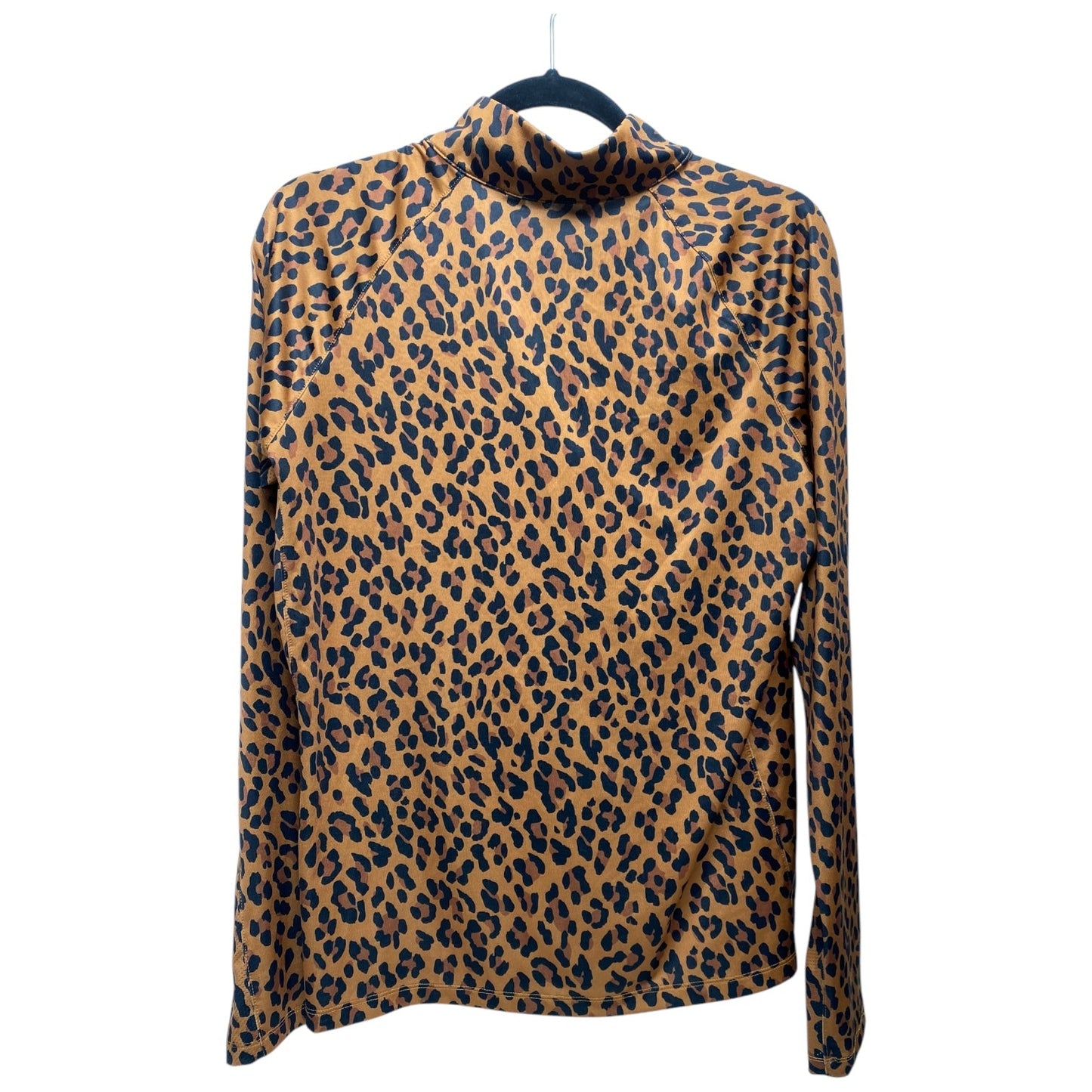 Athletic Top Long Sleeve Collar By Lady Hagen In Animal Print, Size: L