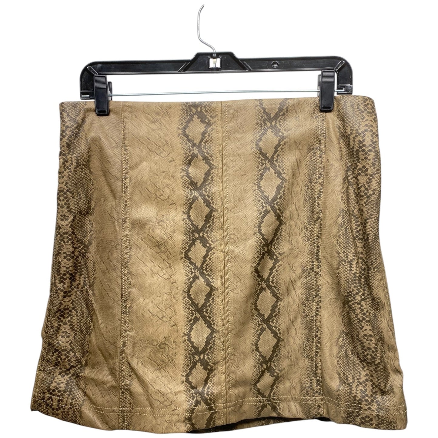 Skirt Mini & Short By Wishlist In Snakeskin Print, Size: L