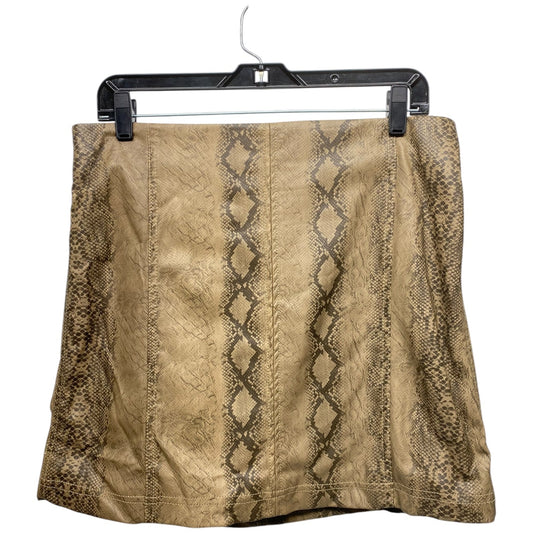 Skirt Mini & Short By Wishlist In Snakeskin Print, Size: L