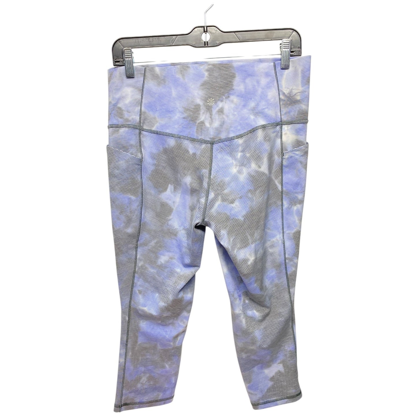 Athletic Capris By Athleta In Blue & Grey, Size: L