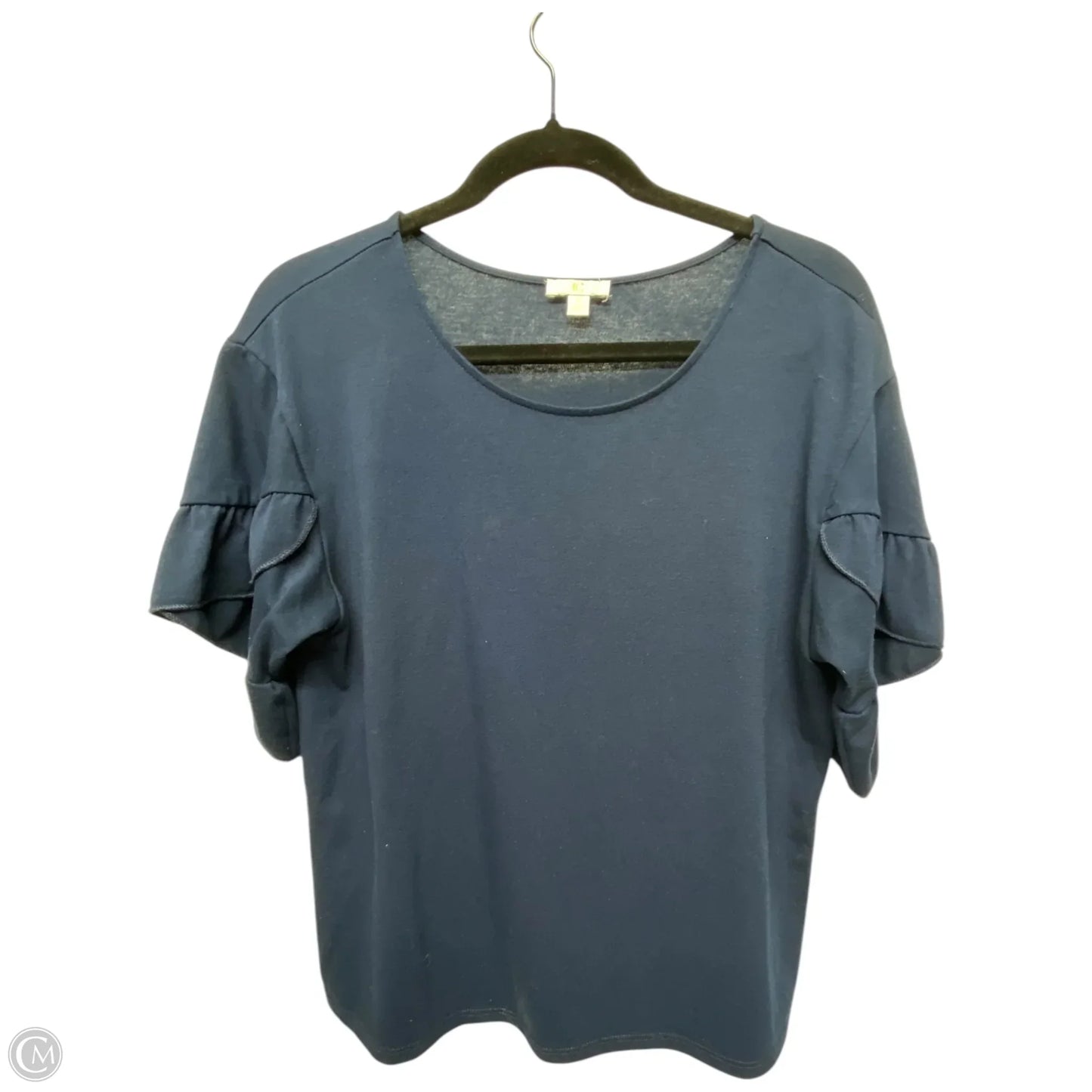 Top Short Sleeve By Charming Charlie In Navy, Size: S