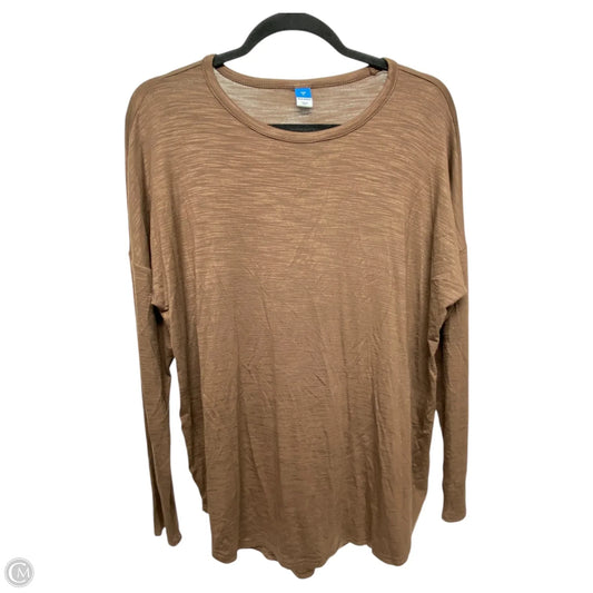 Top Long Sleeve Basic By Old Navy In Brown, Size: M