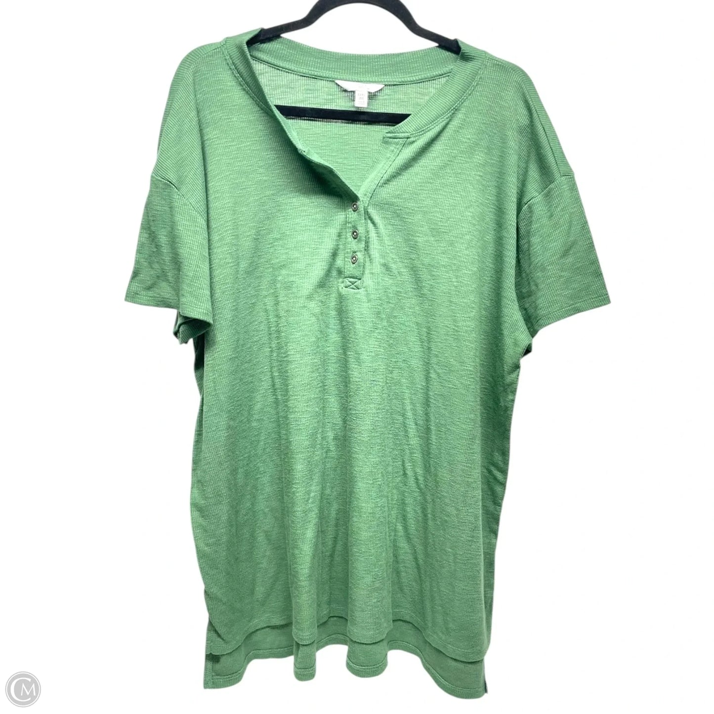 Top Short Sleeve Basic By Time And Tru In Green, Size: 3x