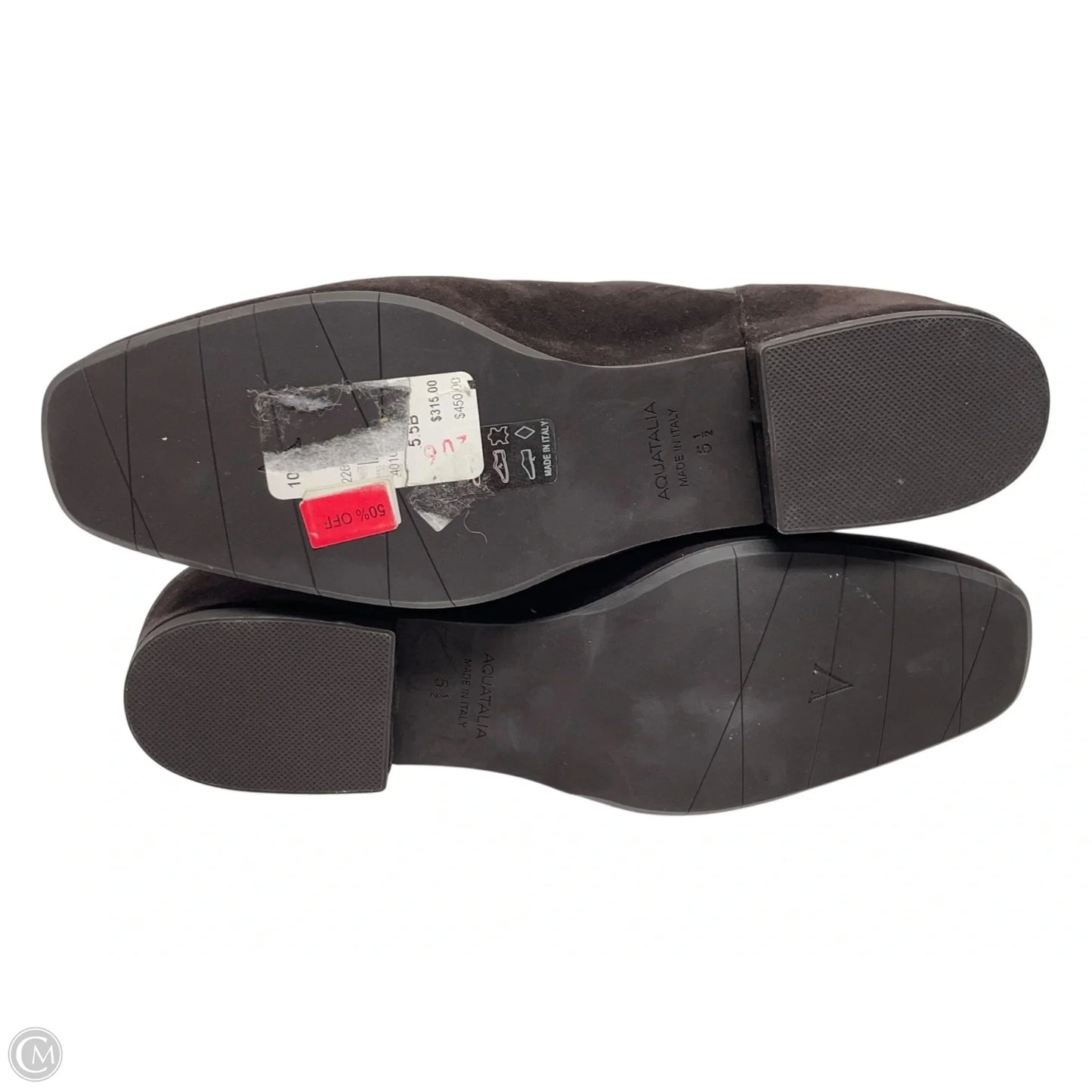 Boots Ankle Flats By Aquatalia In Brown, Size: 5.5