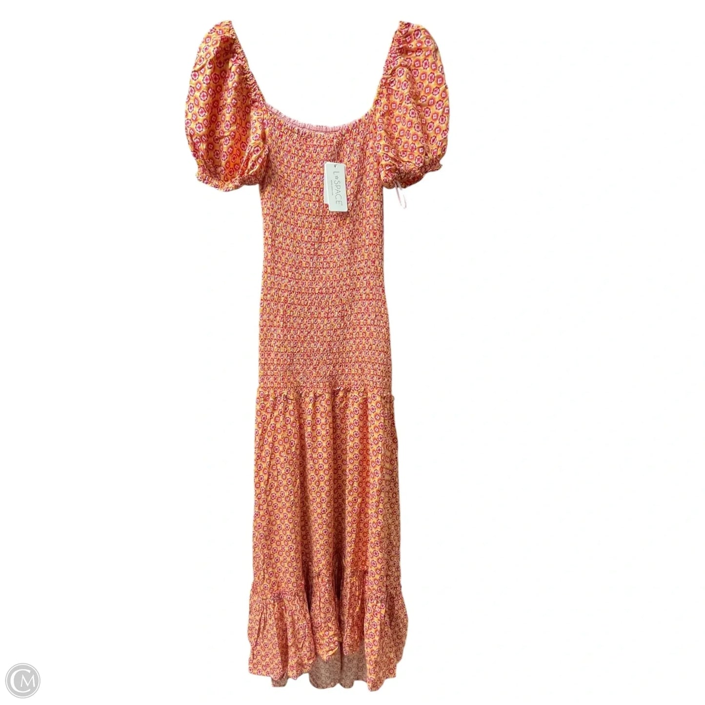 Dress Casual Midi By L. SPACE In Pink & Yellow, Size: Xs