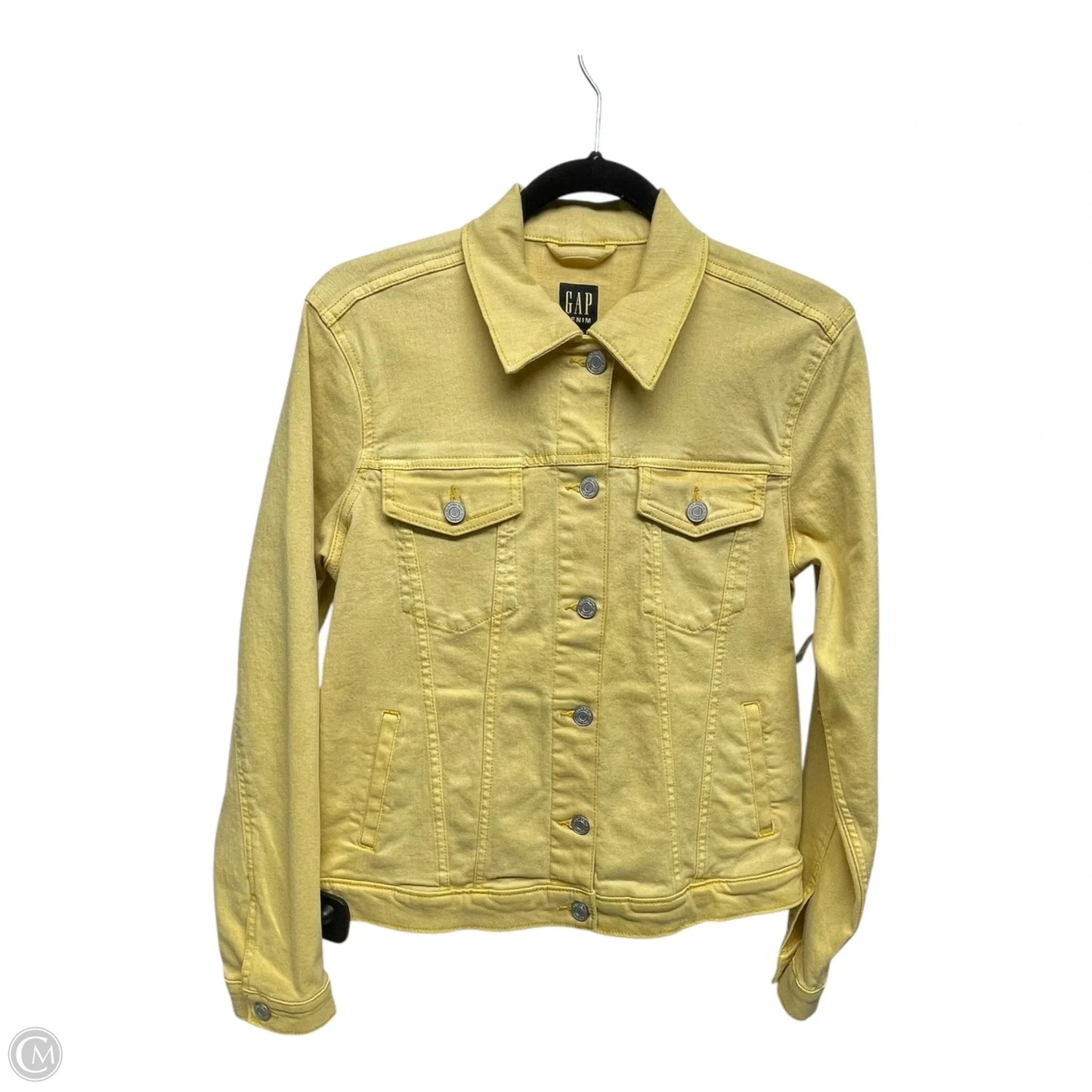 Jacket Denim By Gap In Yellow, Size: M