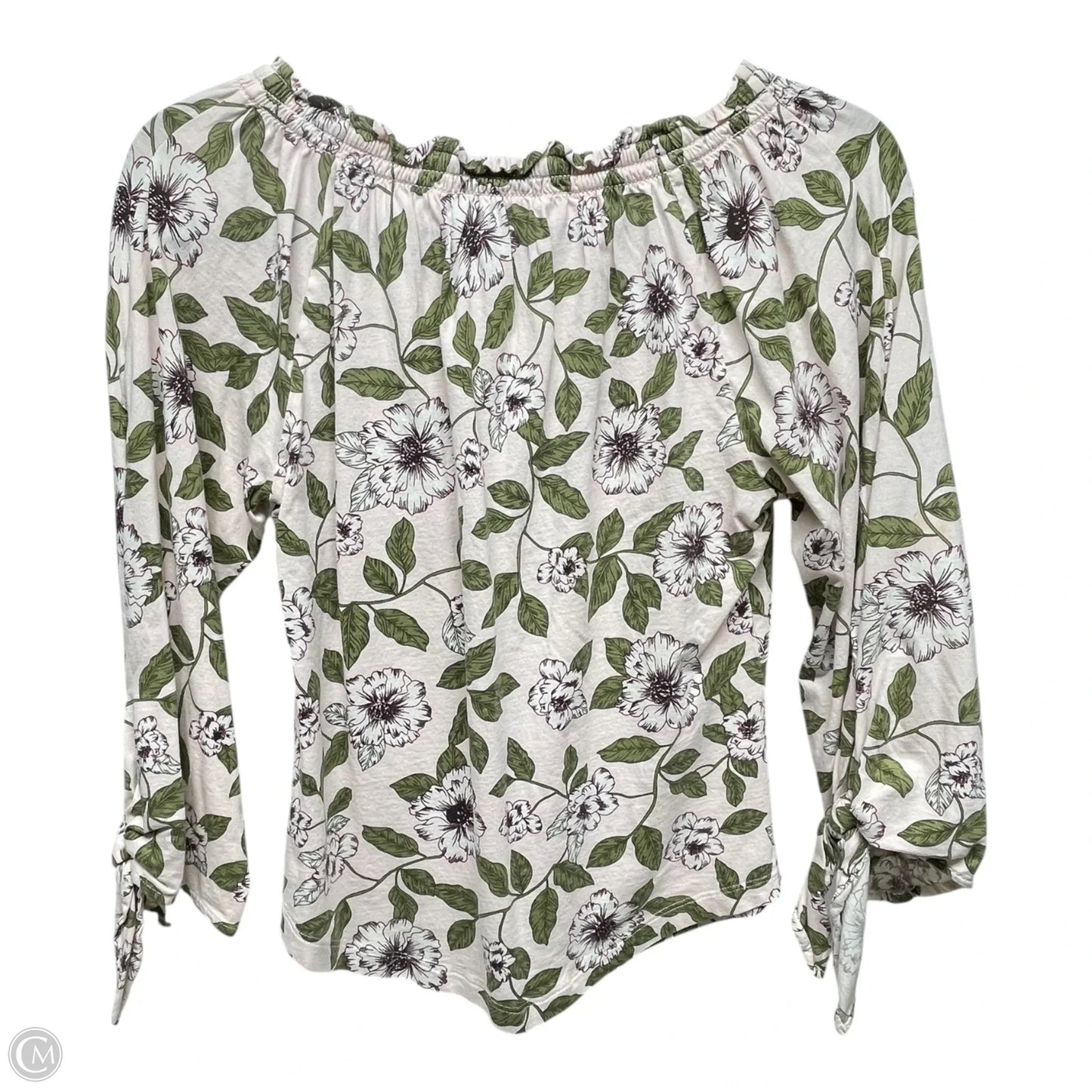 Top Long Sleeve By Lauren By Ralph Lauren In Floral Print, Size: S