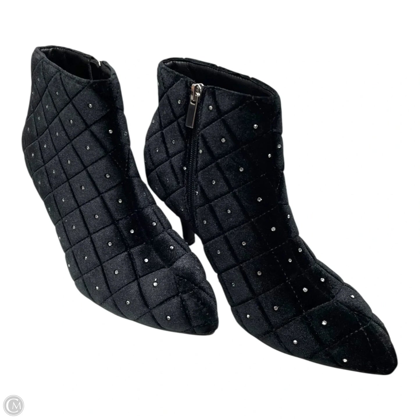 Boots Ankle Heels By Cato In Black, Size: 9