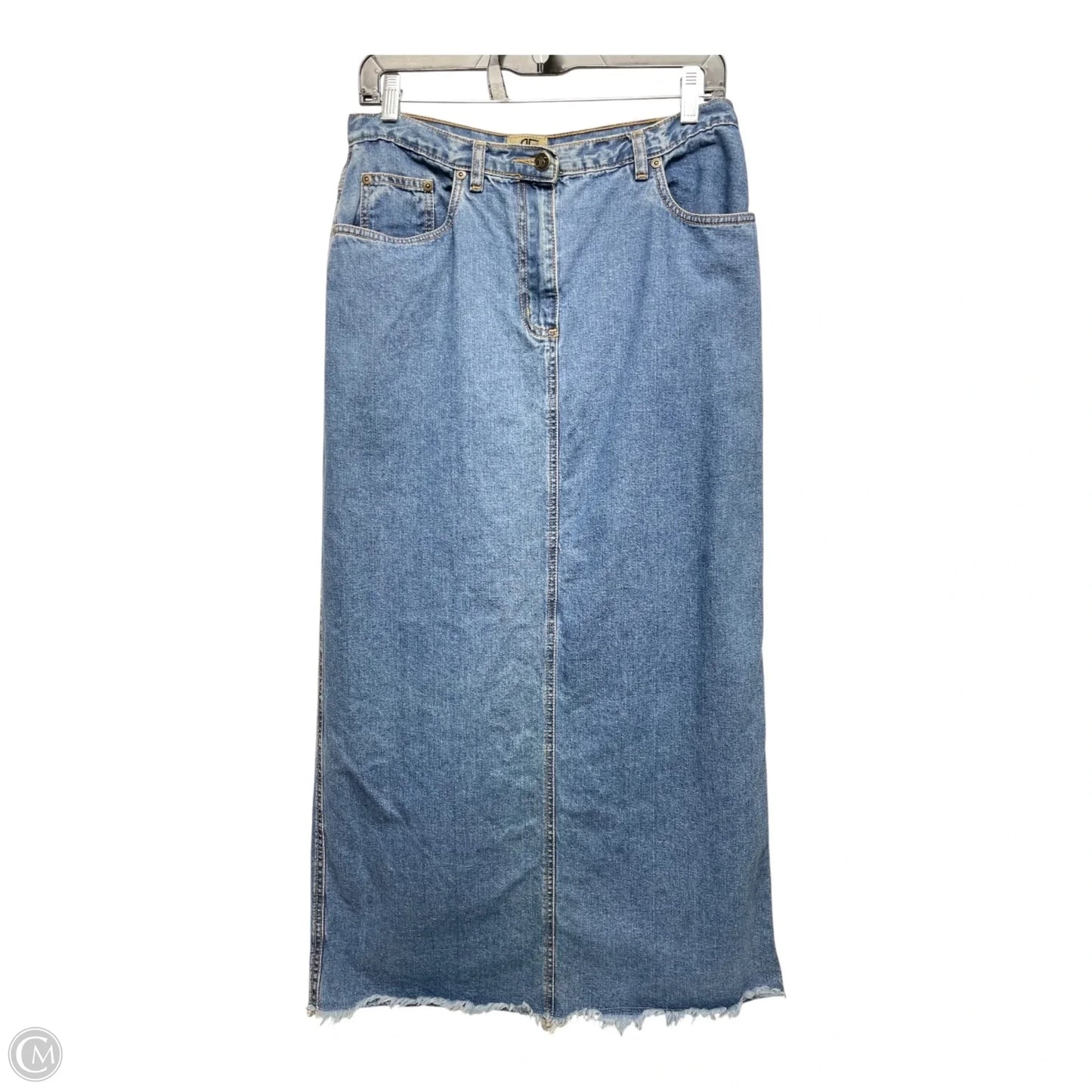 Skirt Midi By Rafaella In Blue Denim, Size: 10