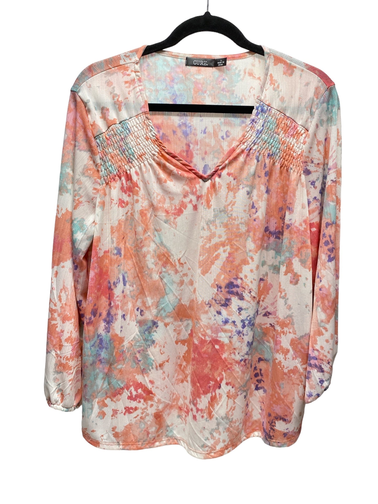 Top Long Sleeve By Clothes Mentor In Multi-colored, Size: L