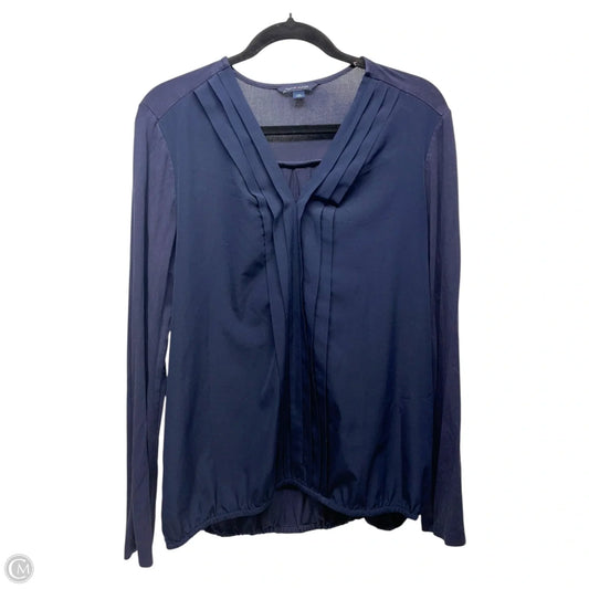 Top Long Sleeve By Tommy Hilfiger In Navy, Size: L