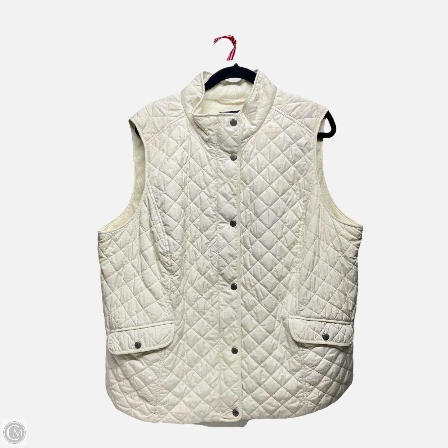 Vest Puffer & Quilted By Talbots In Ivory, Size: 2x