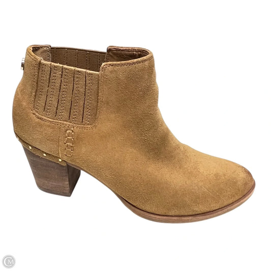Boots Ankle Heels By Steve Madden In Brown, Size: 9