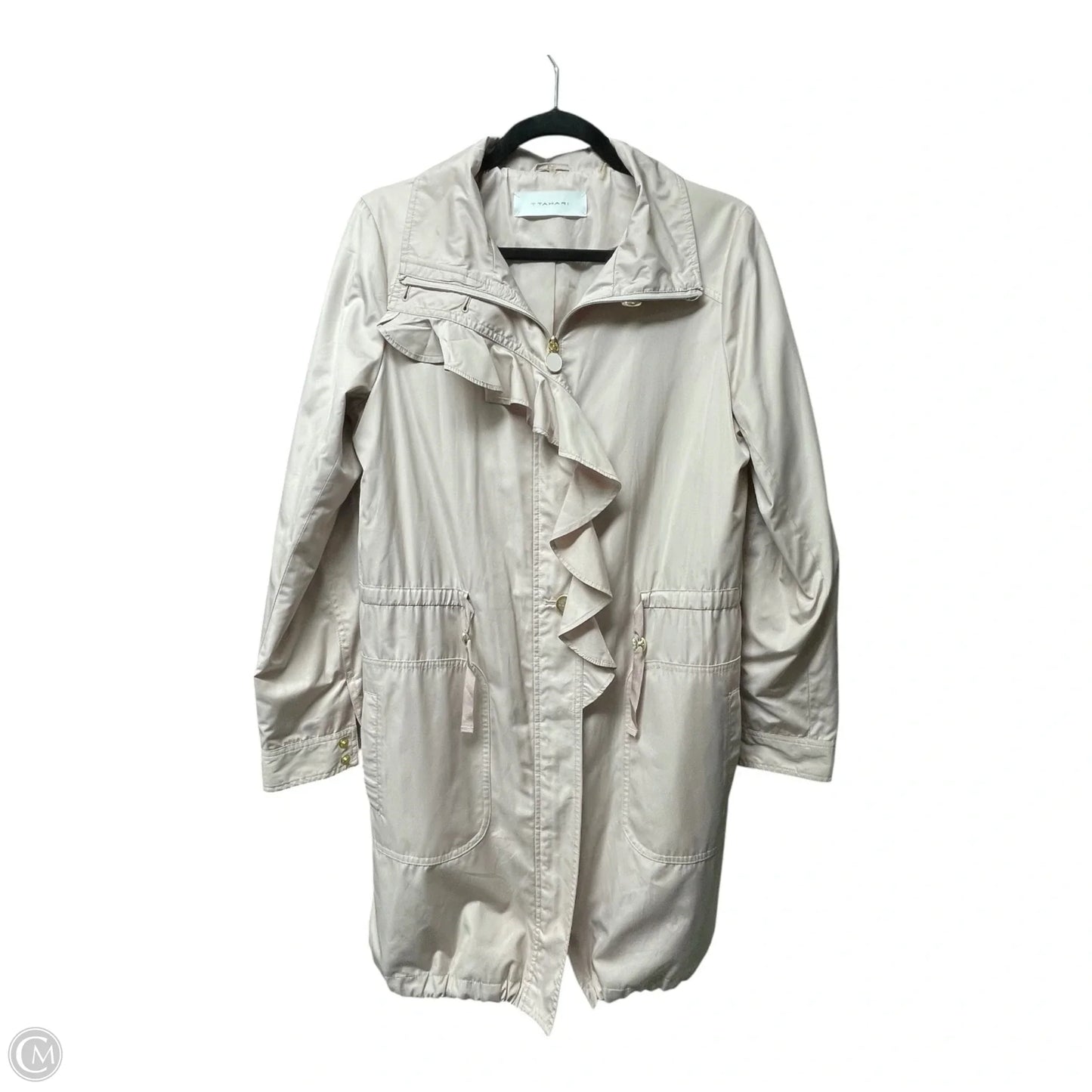 Coat Raincoat By Tahari In Pink, Size: S