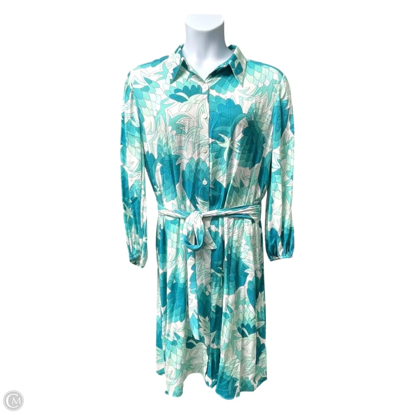 Dress Casual Short By Trina Turk In Teal, Size: M