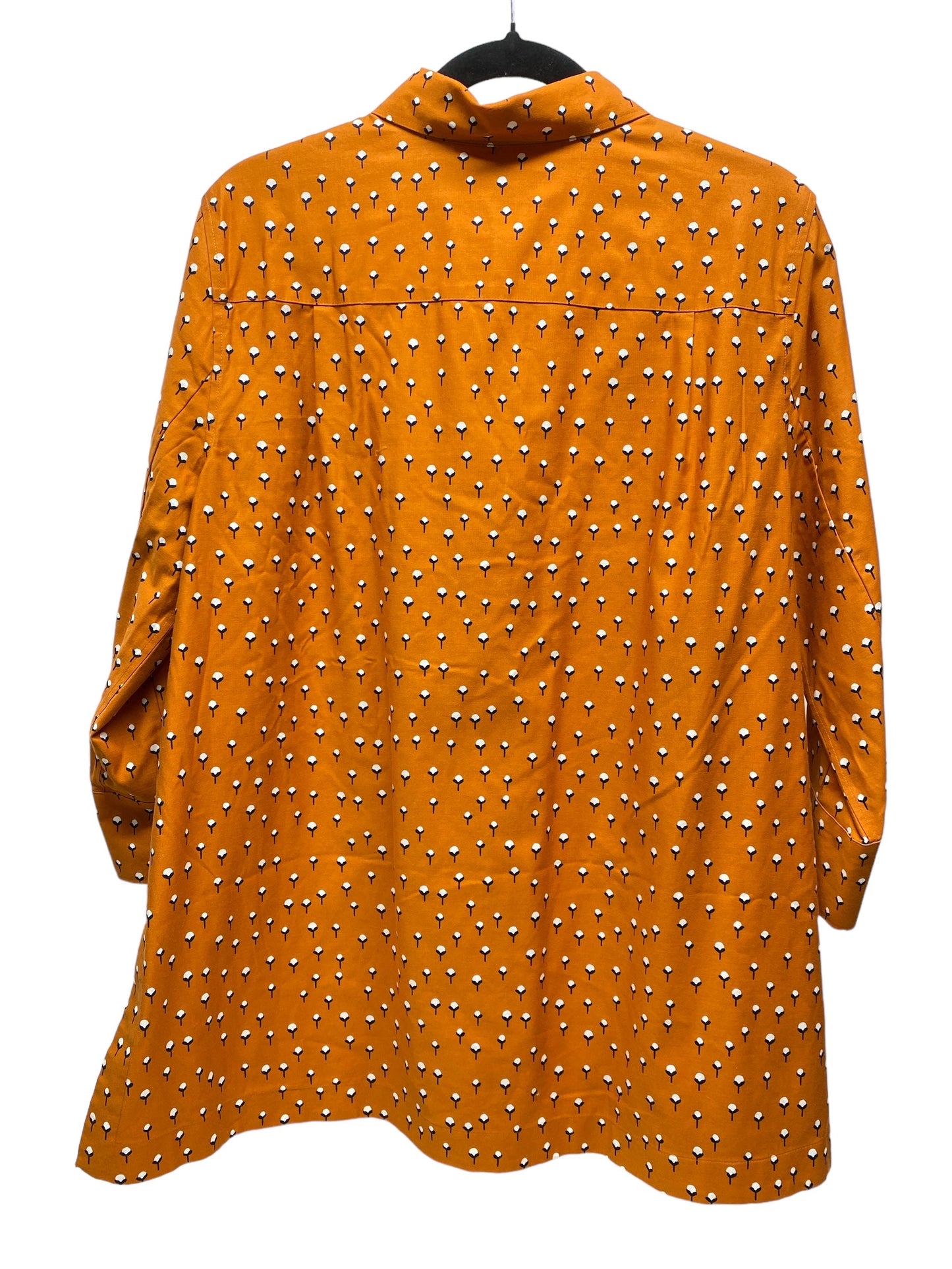 Top Long Sleeve By Chicos In Orange, Size: L