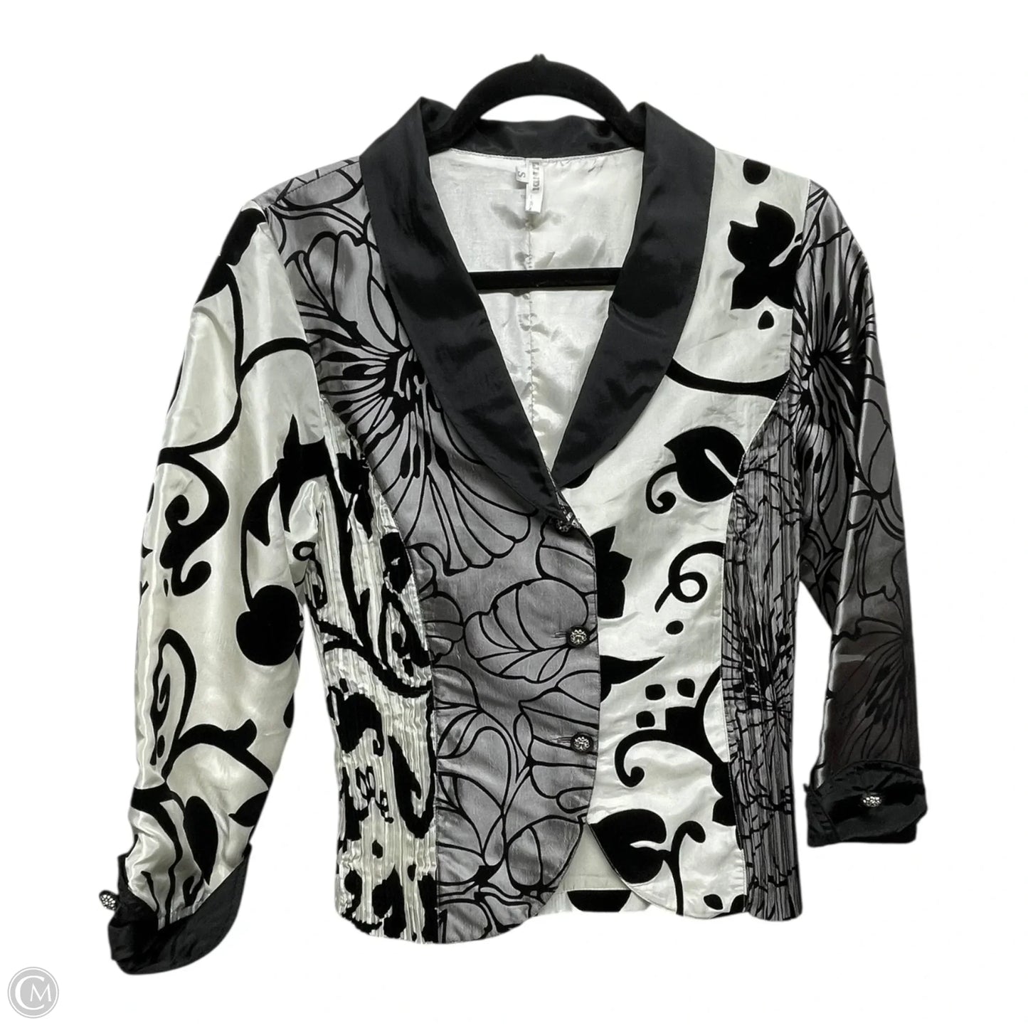 Blazer By Clothes Mentor In Black & White