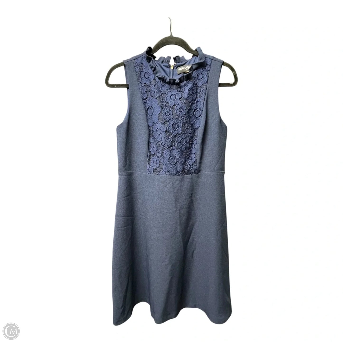 Dress Designer By Karl Lagerfeld In Navy, Size: M