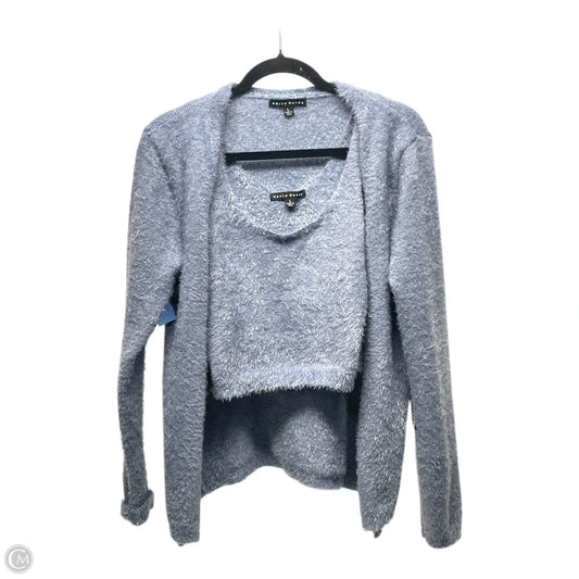 Sweater 2pc By Haute Monde In Blue, Size: L